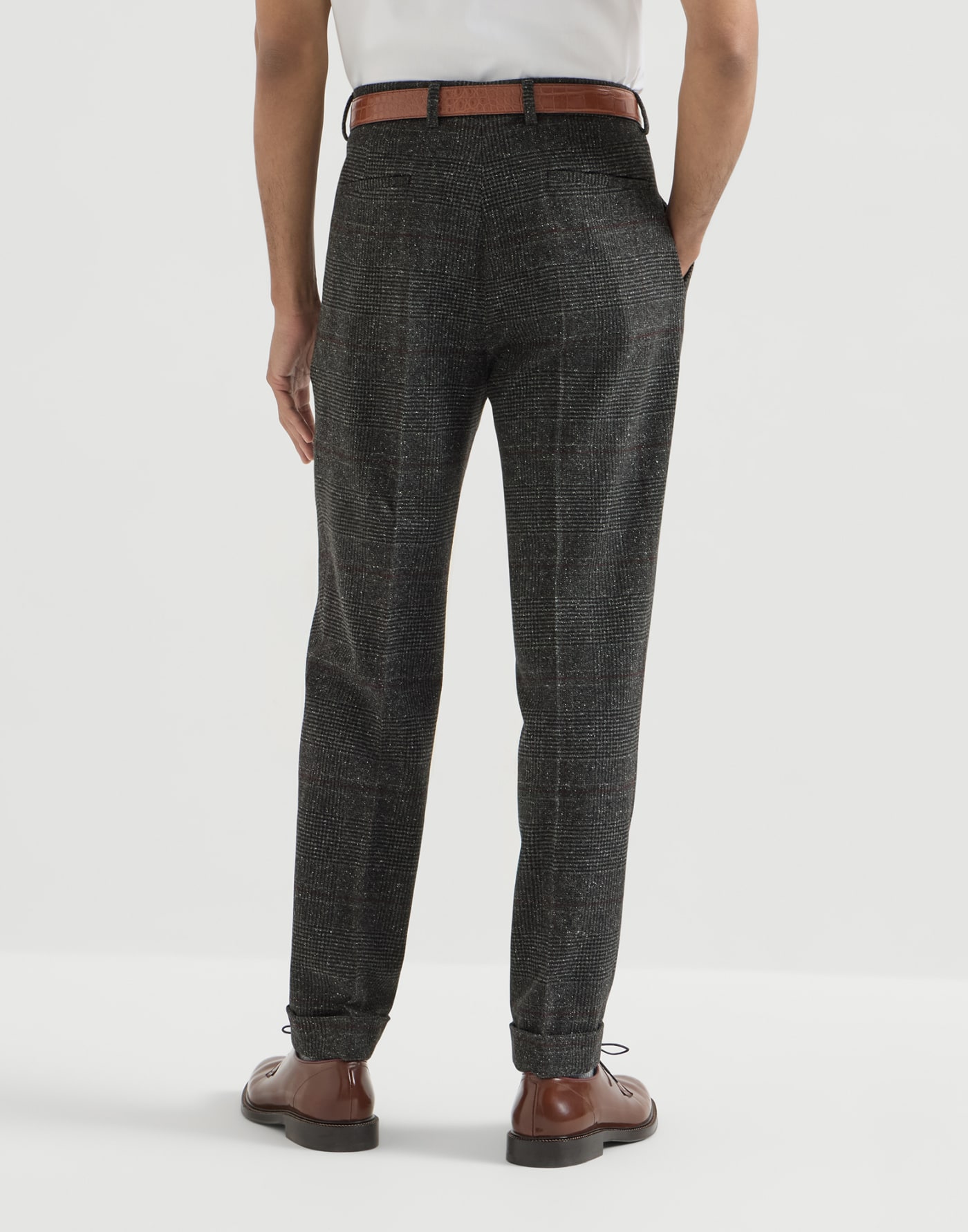 Pantalone Principe di Galles Antracite Uomo - Brunello Cucinelli