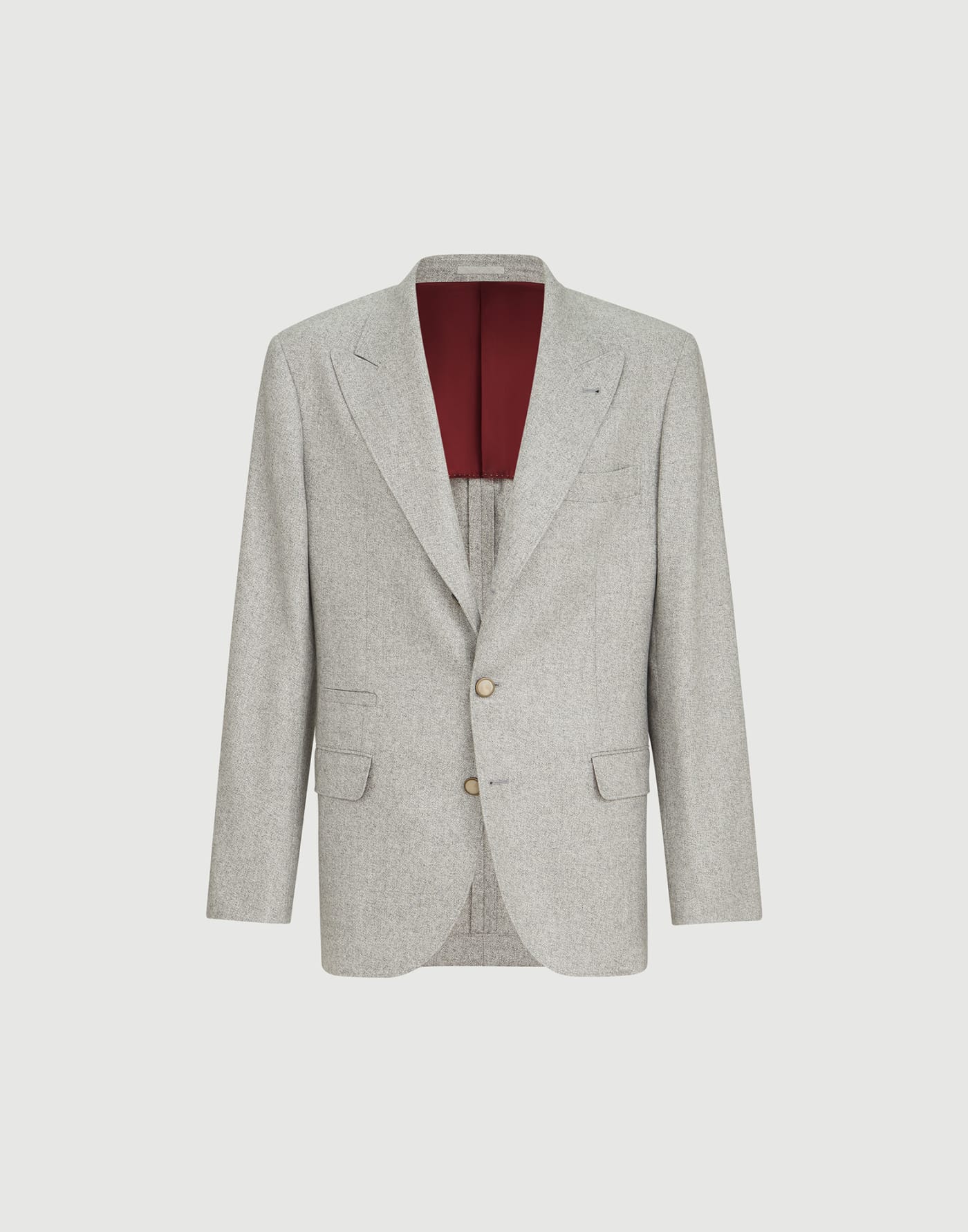 Blazer en tweed de seda y cachemir Gris Lignito Hombre - Brunello Cucinelli
