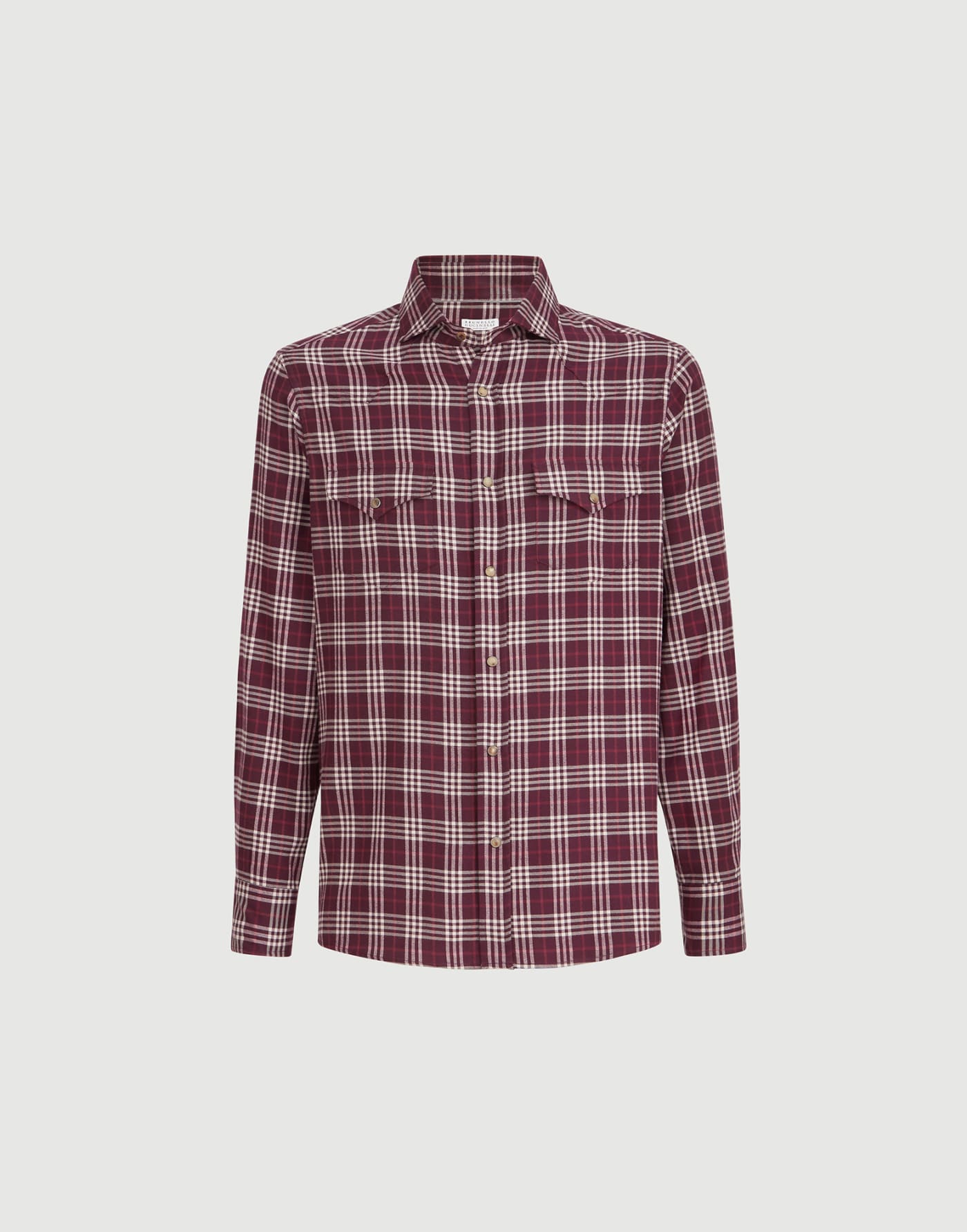 Shirt with chest pockets Blueberry Man - Brunello Cucinelli