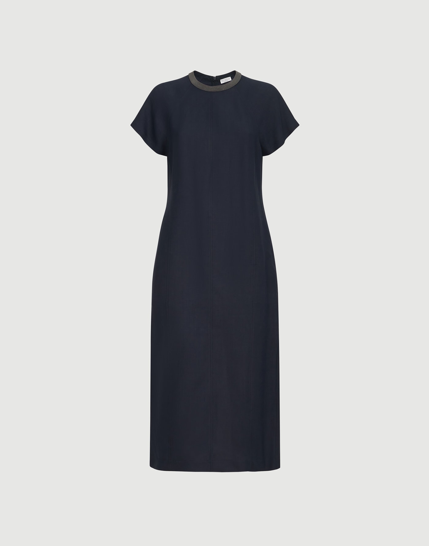 Fluid twill dress Blue Woman - Brunello Cucinelli