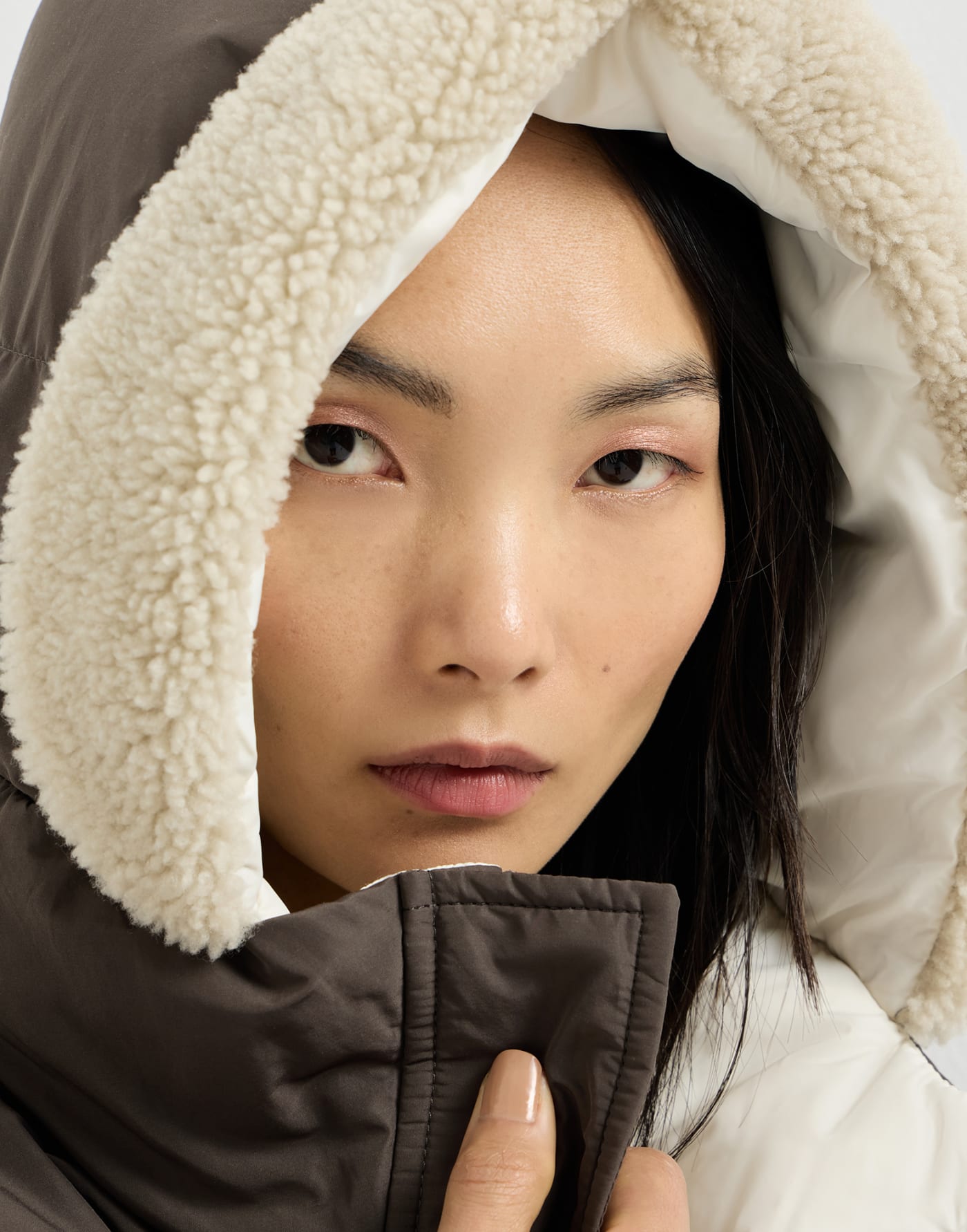 Taffeta down jacket Brown Woman - Brunello Cucinelli