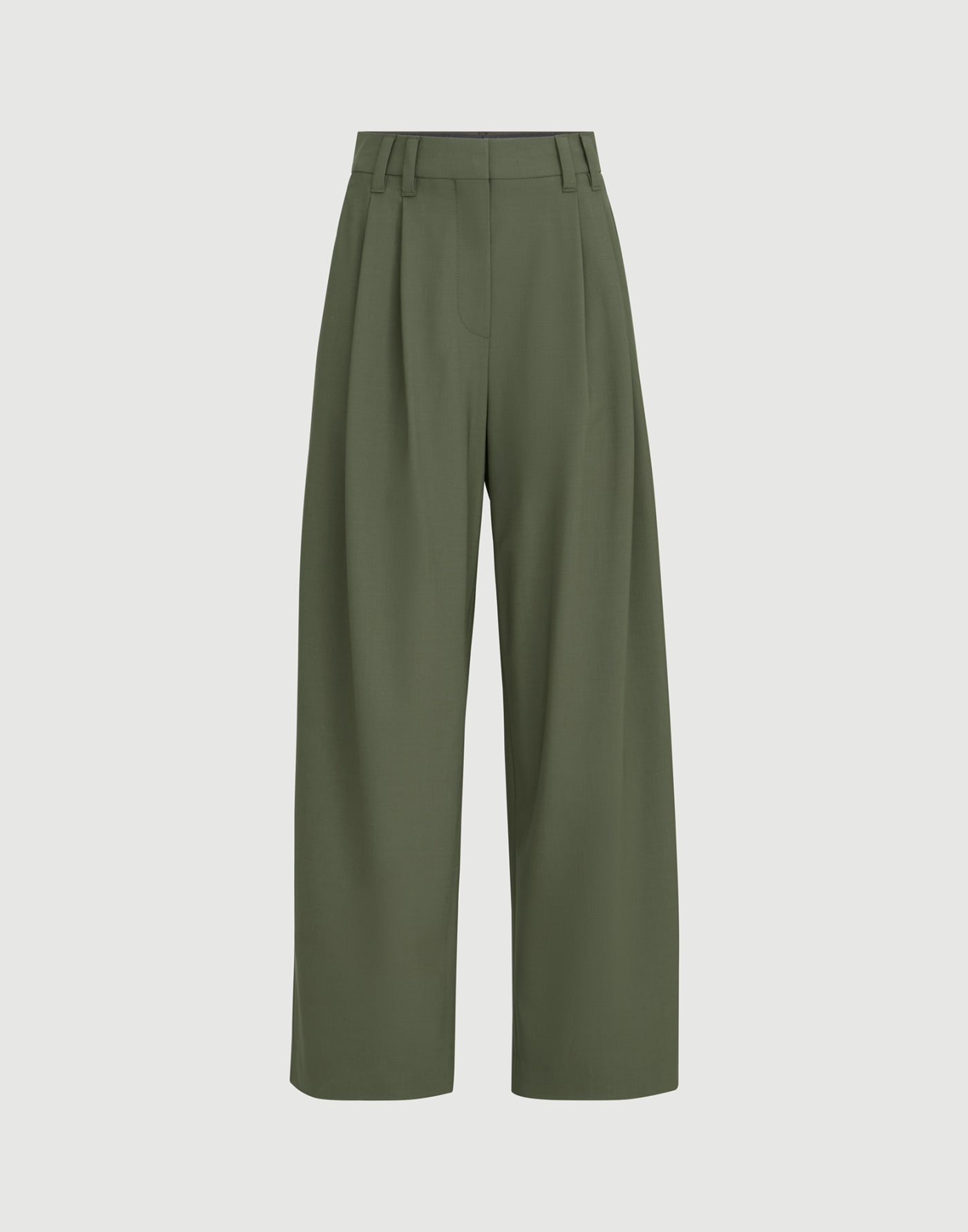 Tropical luxury wool trousers Green Woman - Brunello Cucinelli