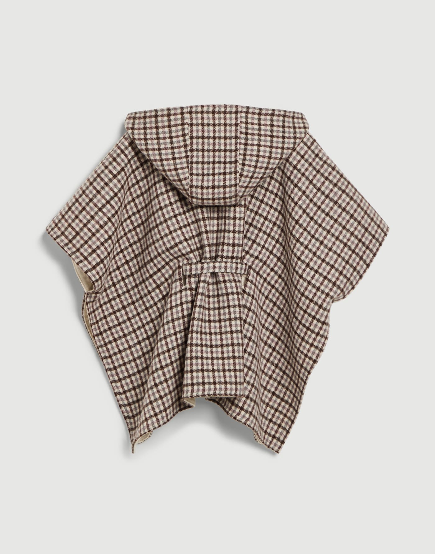 雙面工藝披風斗篷 棕色 女童 - Brunello Cucinelli