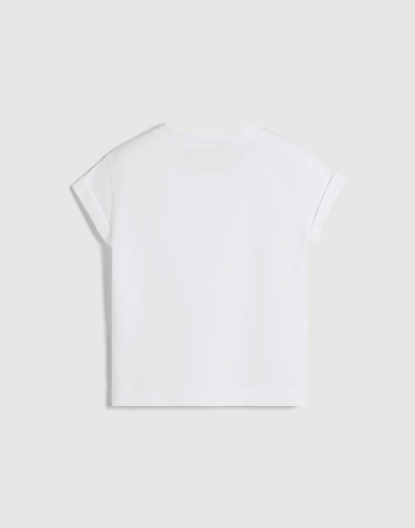 Cotton jersey T-shirt with monili White Girls - Brunello Cucinelli