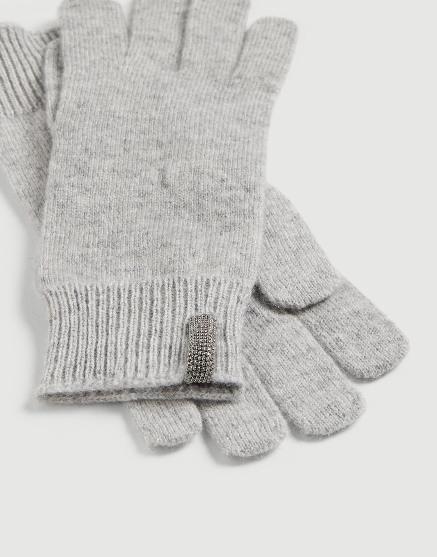 Handschuhe aus Strick Kiesel Mädchen - Brunello Cucinelli