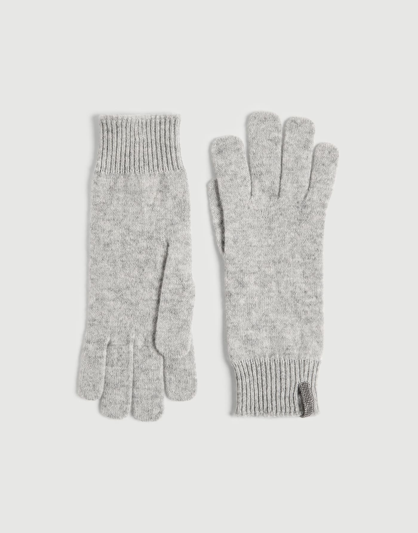 Handschuhe aus Strick Kiesel Mädchen - Brunello Cucinelli