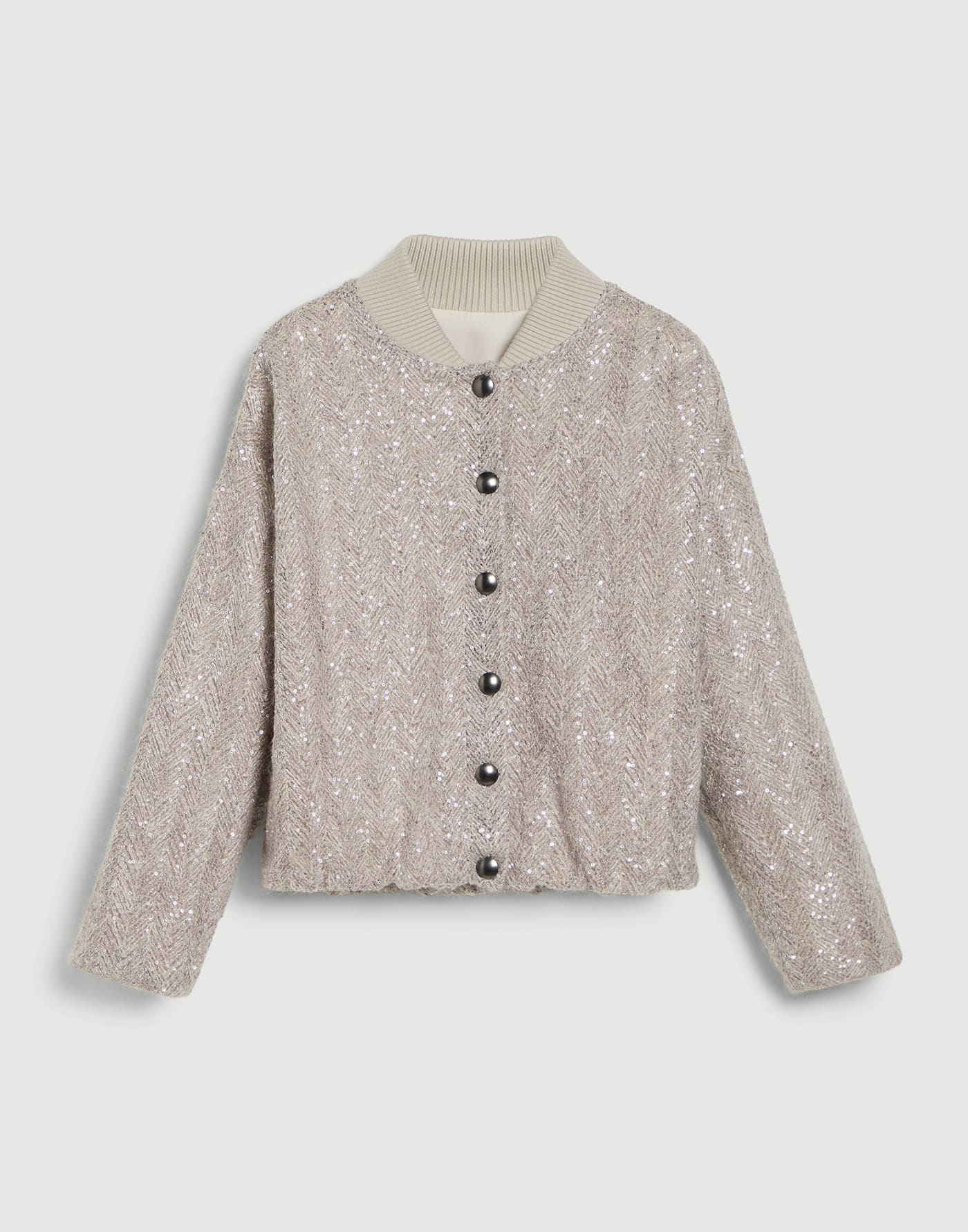 Blouson mit Dazzling Chevron Embroidery Rosa Mädchen - Brunello Cucinelli