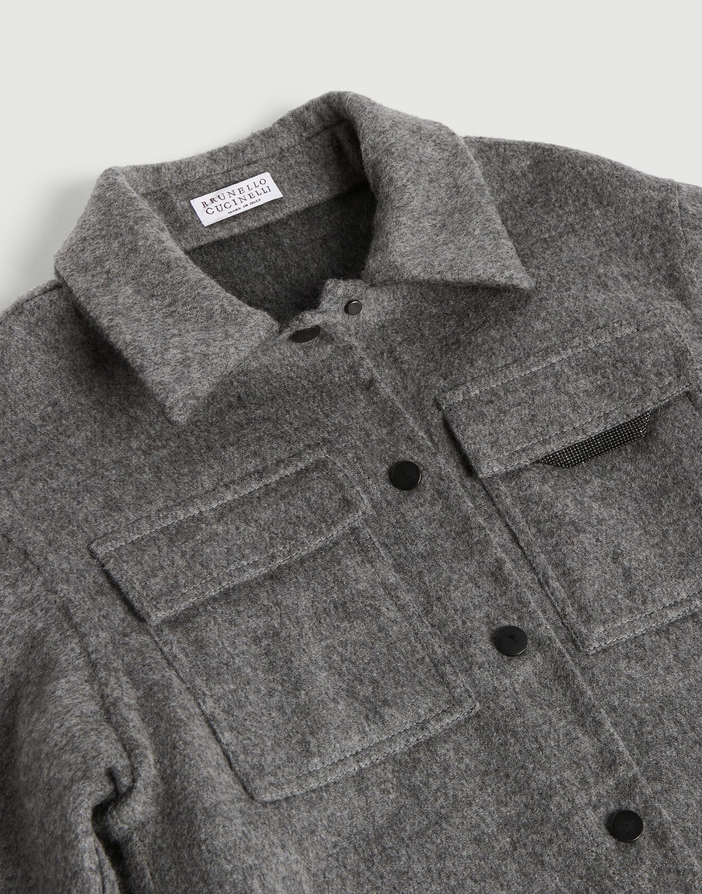 Hand-crafted shirt Medium Grey Girls - Brunello Cucinelli