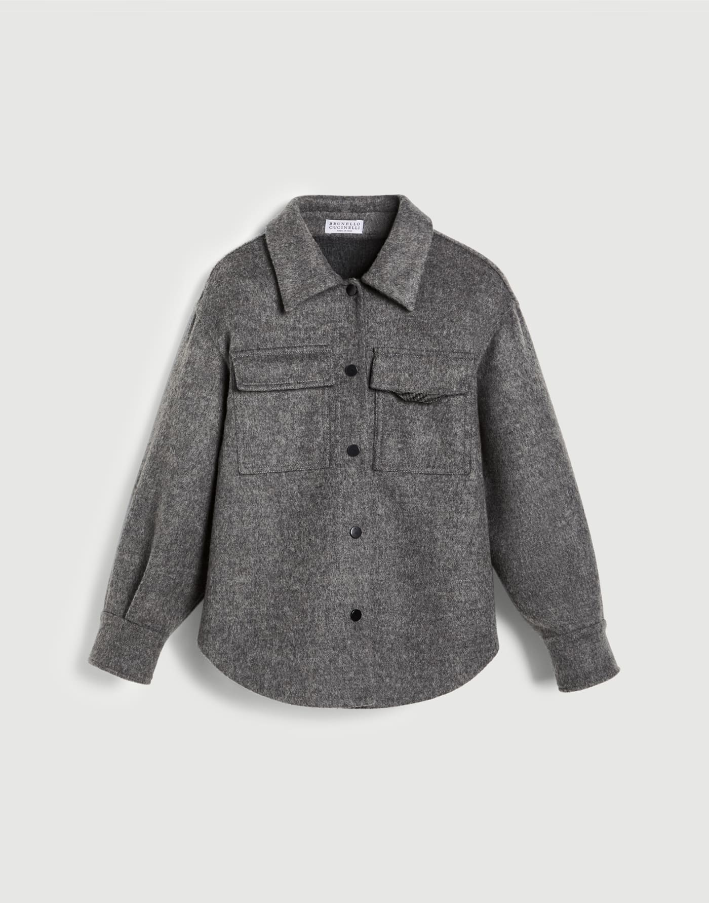 Hand-crafted shirt Medium Grey Girls - Brunello Cucinelli
