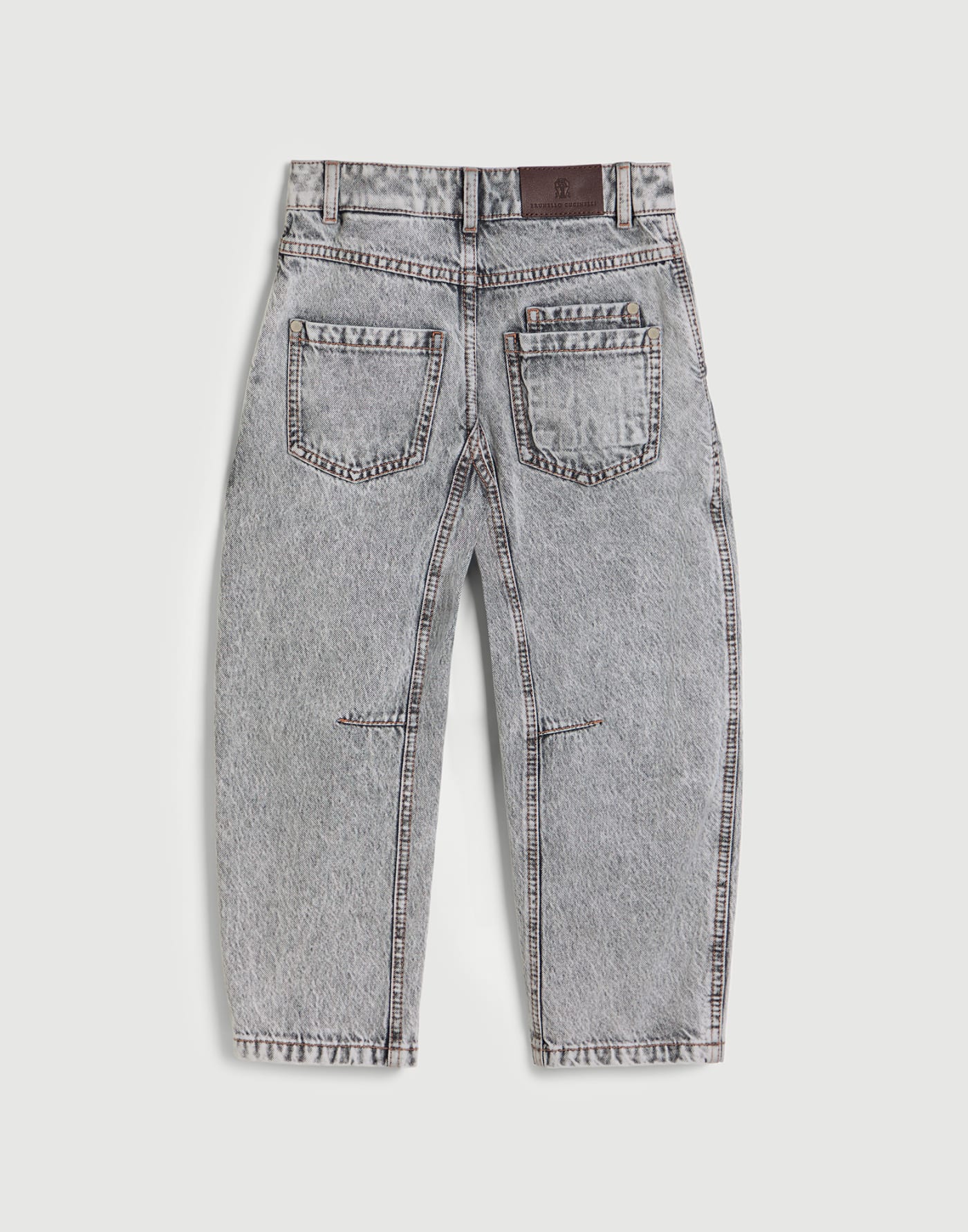 Pantalone Soft Curved Grigio Chiaro Bambina - Brunello Cucinelli