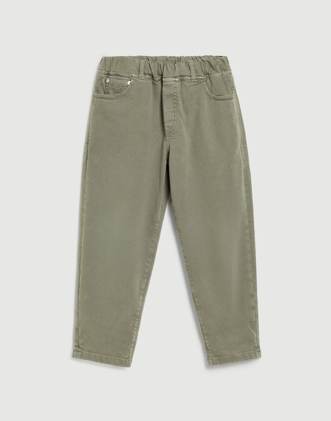 Pantalone in denim comfort Militare Bambino - Brunello Cucinelli