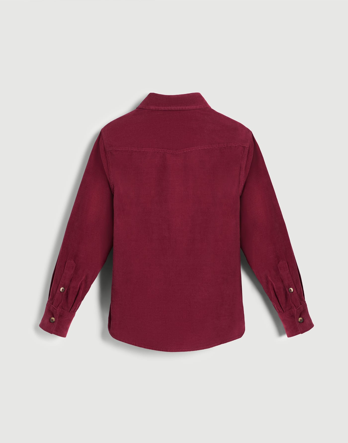 Garment-dyed corduroy shirt Purple-Red Boys - Brunello Cucinelli