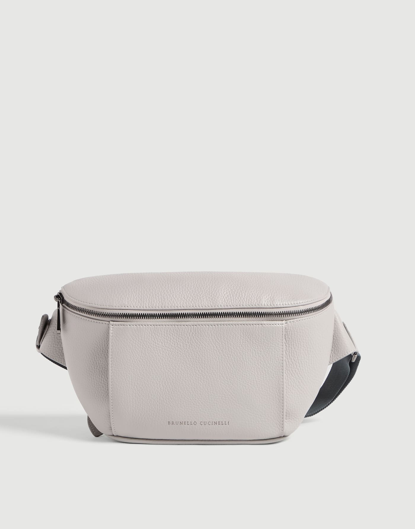 Garined leather Baby Bernie pouch Light Grey Baby - Brunello Cucinelli