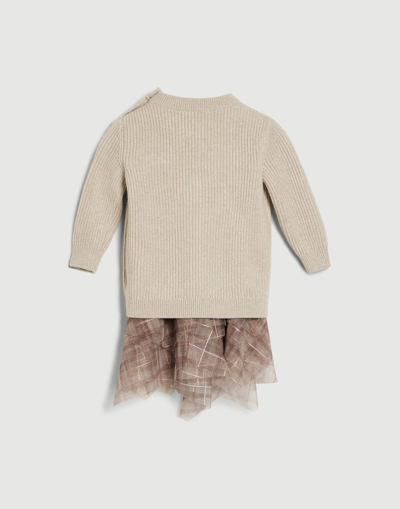 Robe Baby Bernie en maille de cachemire Beige Chaud Bébé - Brunello Cucinelli