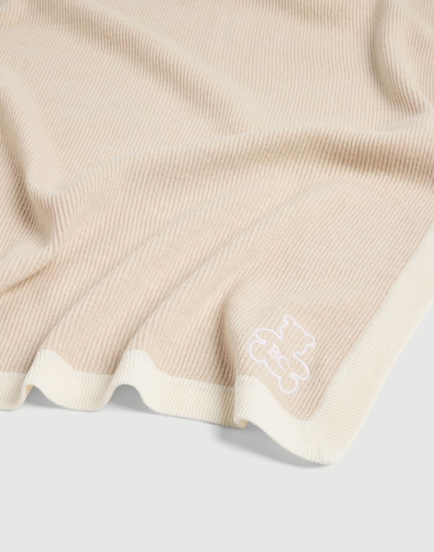 Bernie Baby rib knit blanket Sand Baby - Brunello Cucinelli