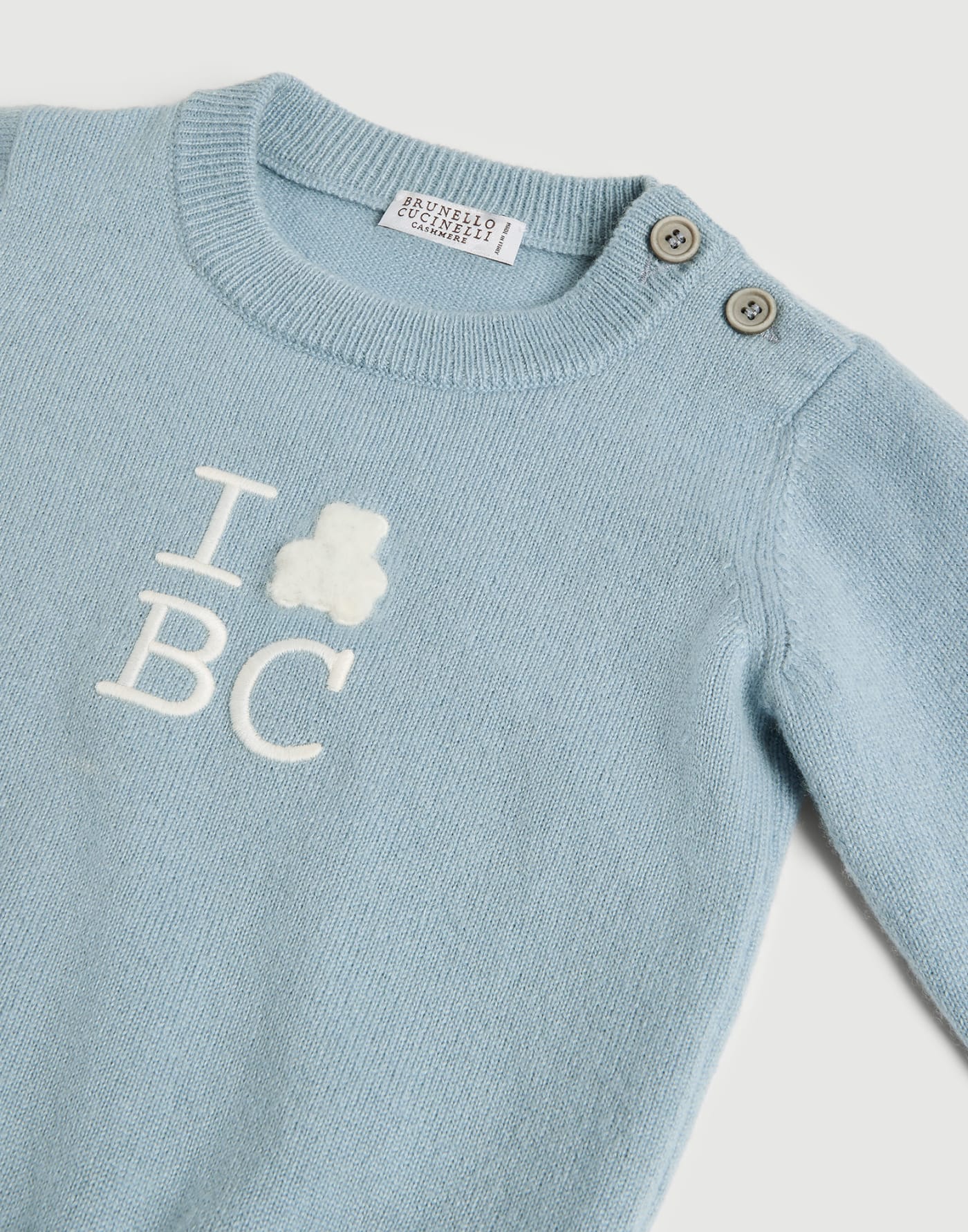 Bernie Baby cashmere sweater Sky Blue Baby - Brunello Cucinelli