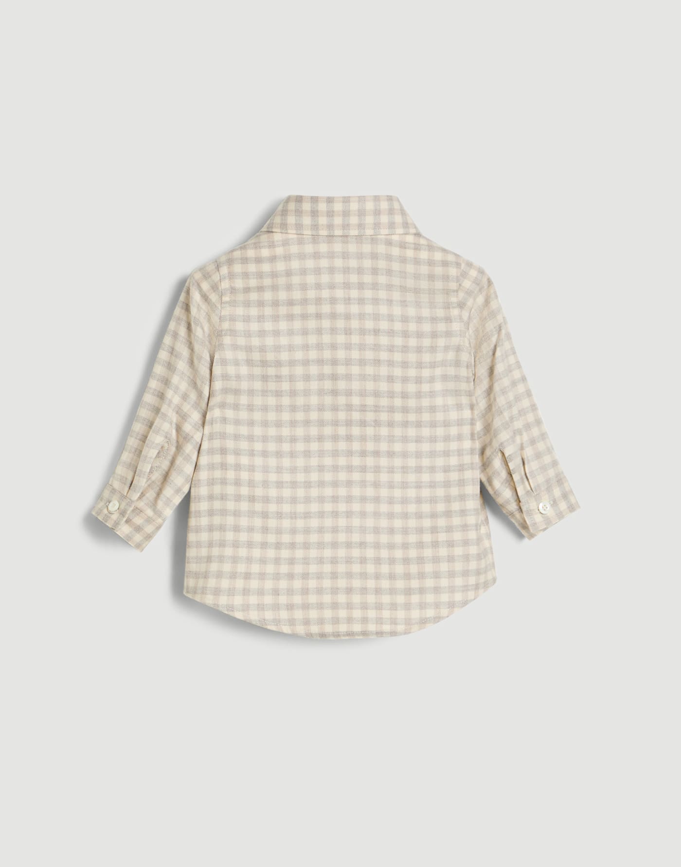Chemise Baby Bernie en flanelle Gris Clair Bébé - Brunello Cucinelli