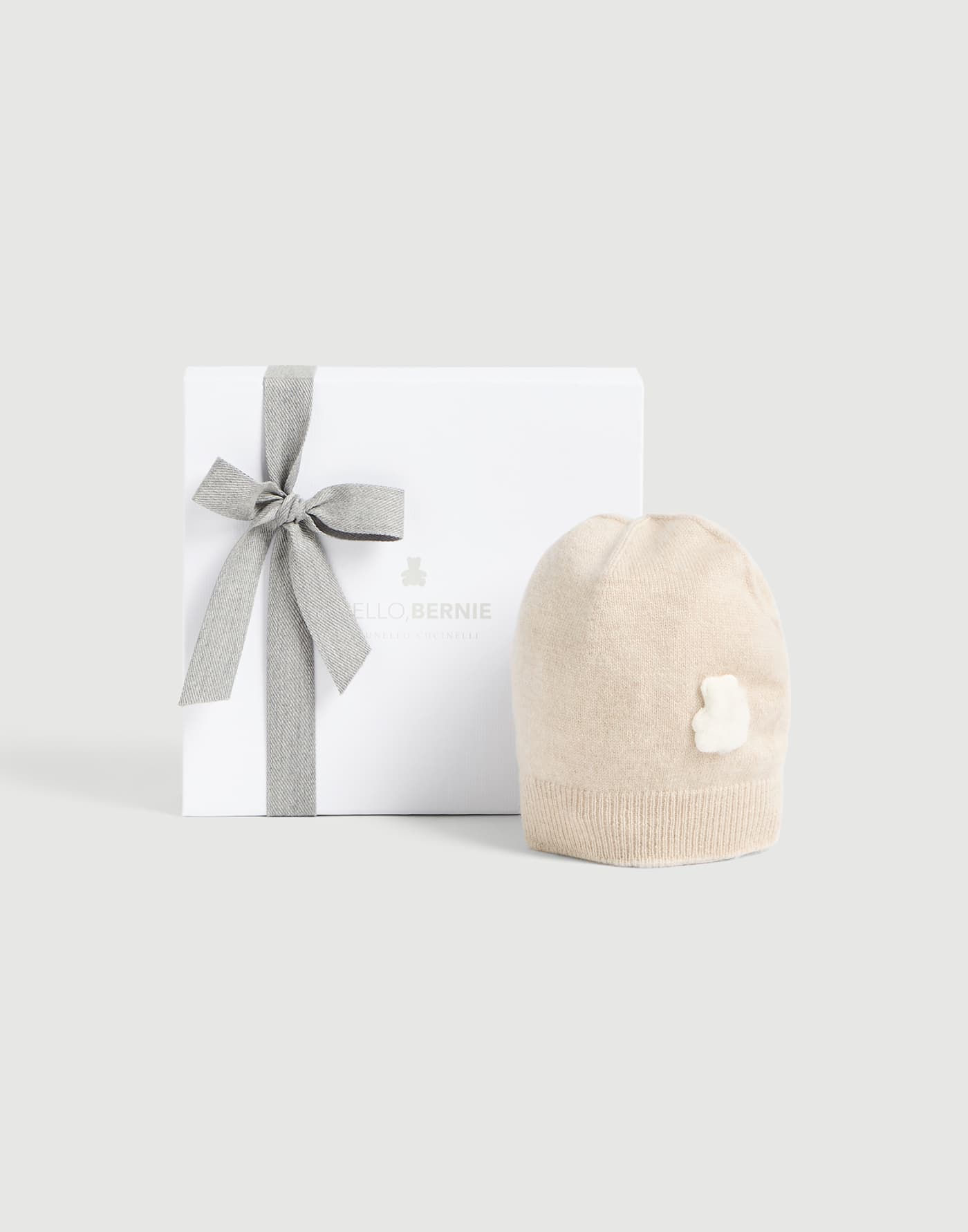 Bonnet Bébé Bernie en cachemire Beige Bébé - Brunello Cucinelli