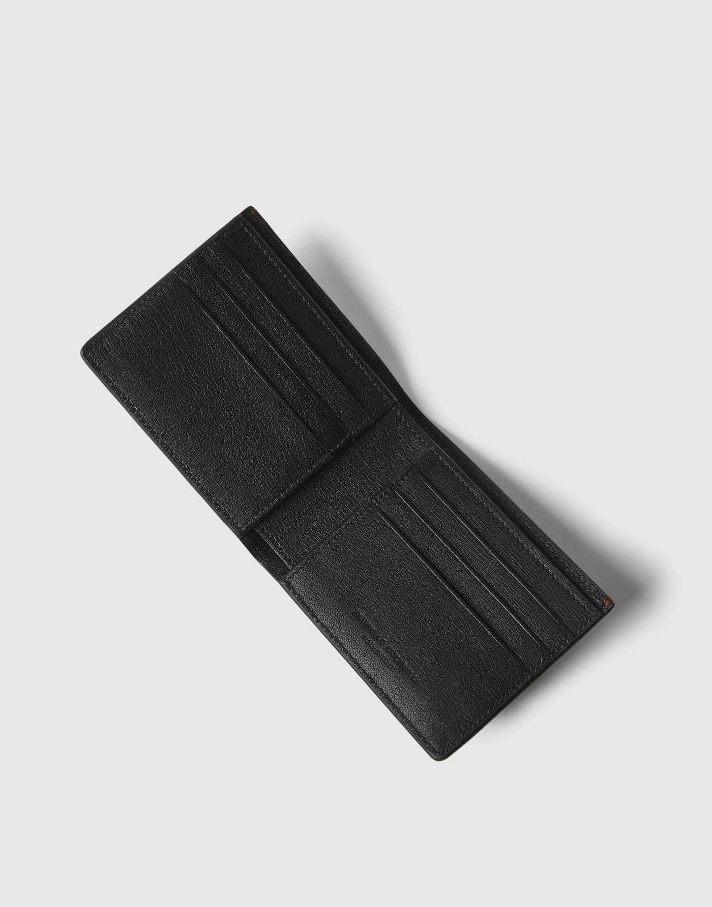 粒面皮革钱包 黑色 男款 - Brunello Cucinelli