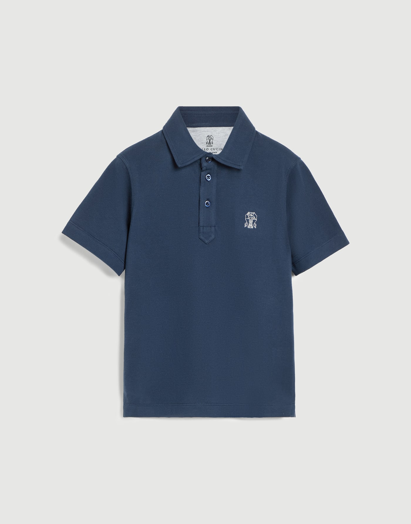 Piqué polo shirt Blue Boys - Brunello Cucinelli