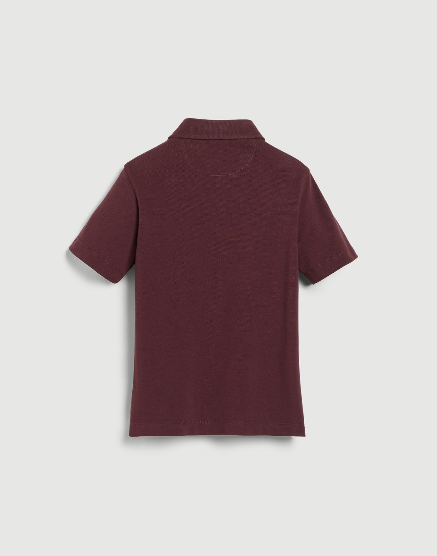 珠地面料 Polo 衫 深紫红色 男童 - Brunello Cucinelli