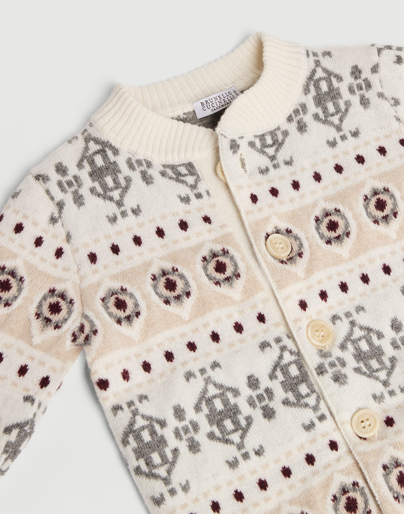 Cashmere Baby Bernie cardigan Panama Baby - Brunello Cucinelli