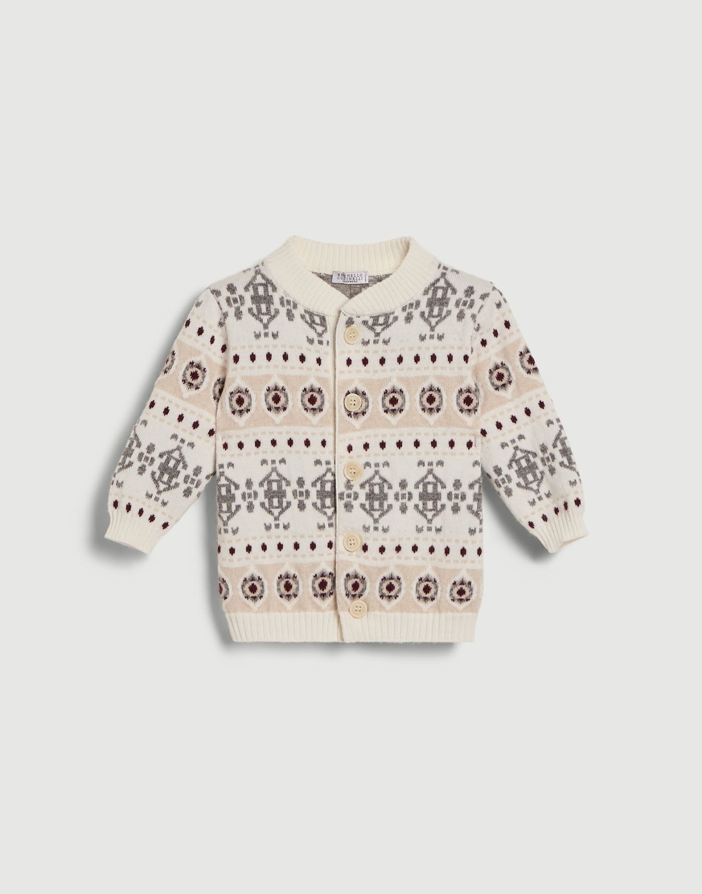 Cashmere Baby Bernie cardigan Panama Baby - Brunello Cucinelli