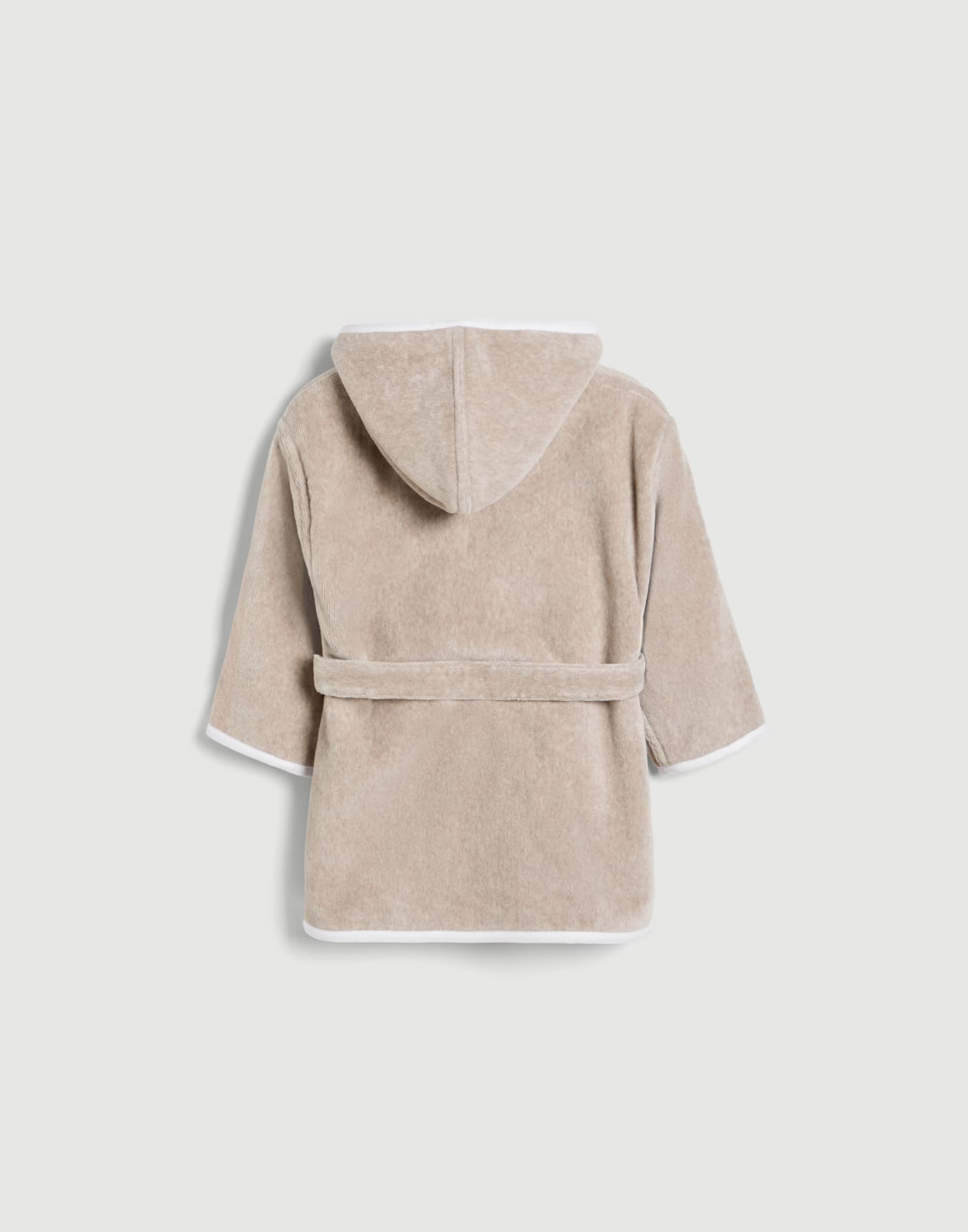 Cotton terrycloth bathrobe Beige Baby - Brunello Cucinelli