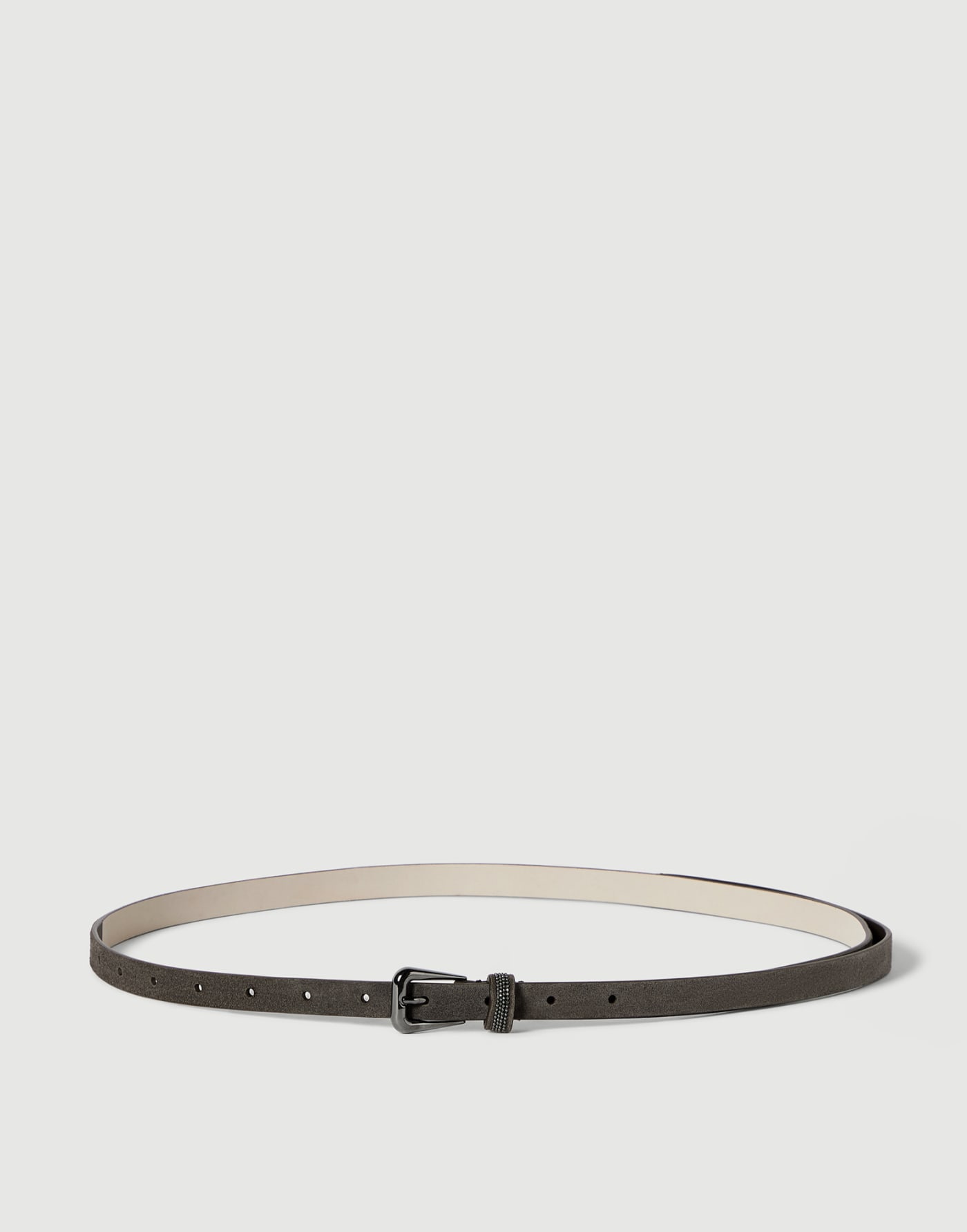 Cintura in camoscio con Shiny Loop Pepe Donna - Brunello Cucinelli
