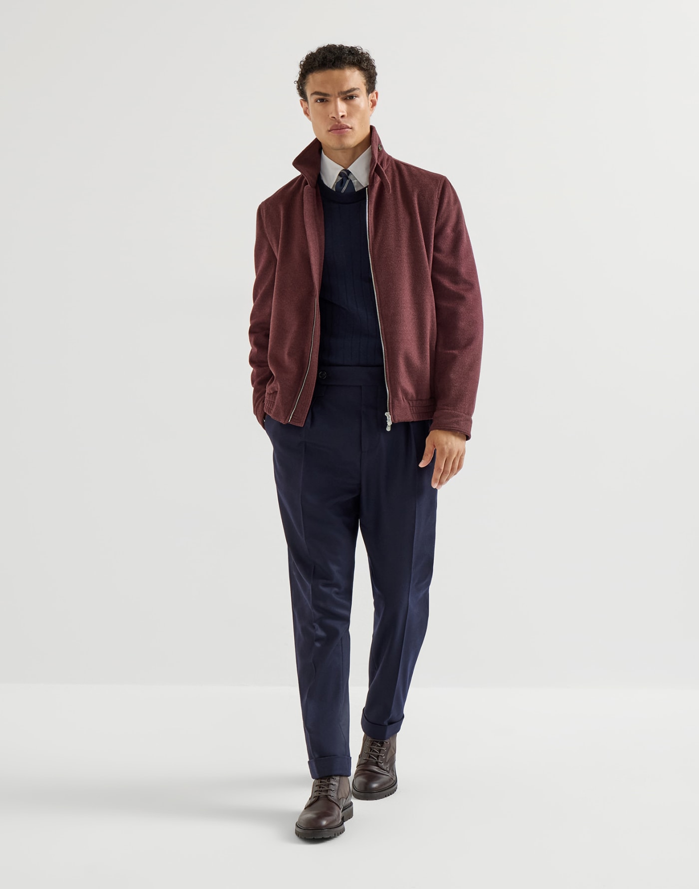 Lightweight cloth bomber jacket Lava Man - Brunello Cucinelli
