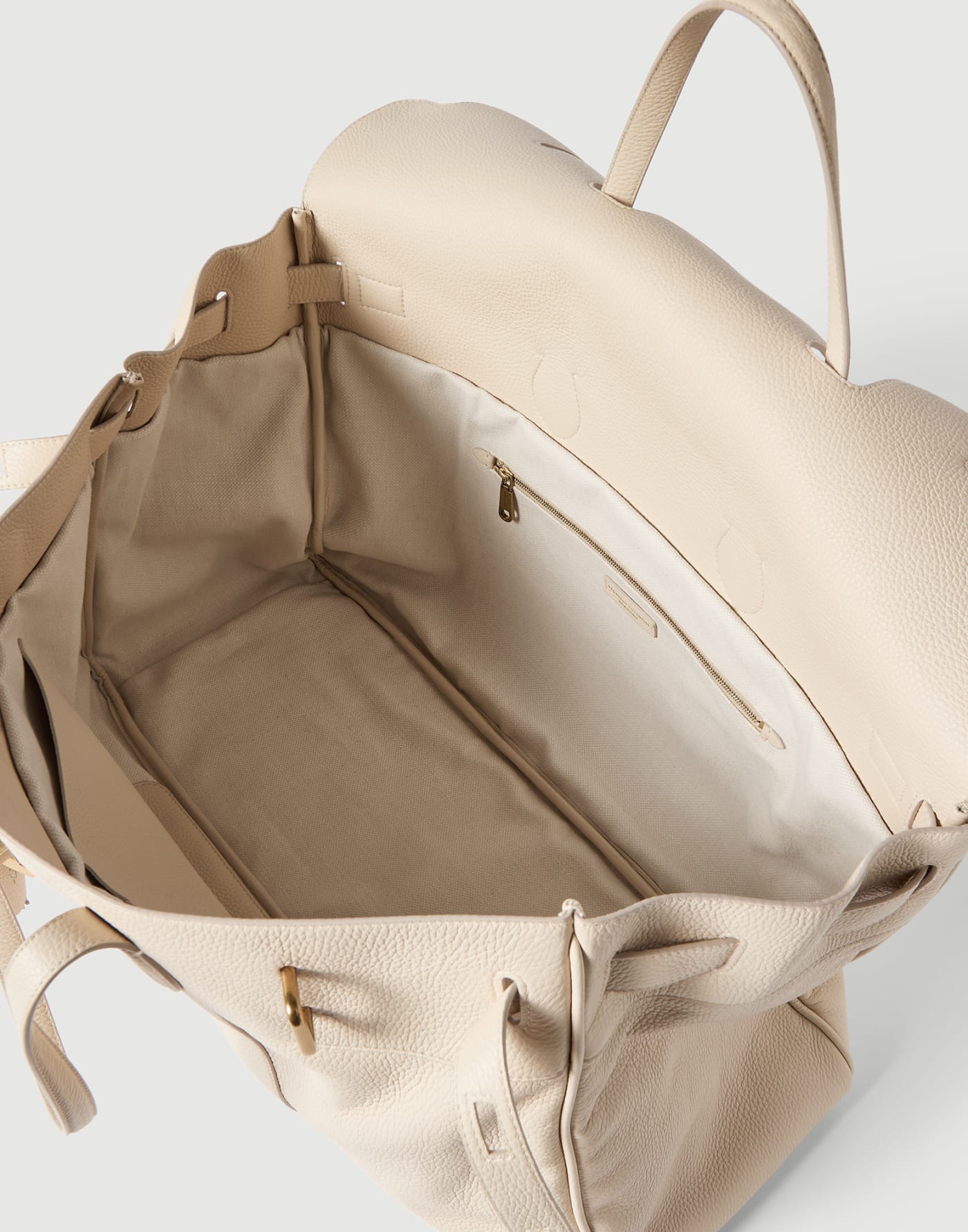 Explorer travel bag in deerskin Ivory Woman - Brunello Cucinelli