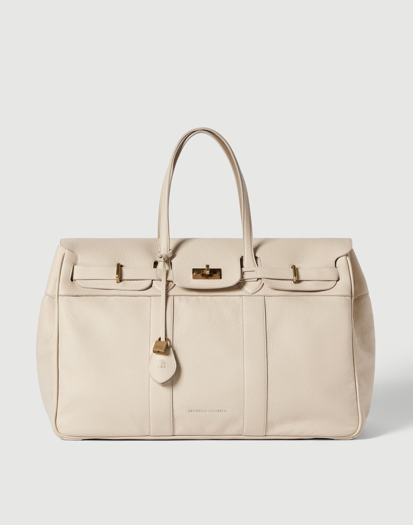 Explorer travel bag in deerskin Ivory Woman - Brunello Cucinelli