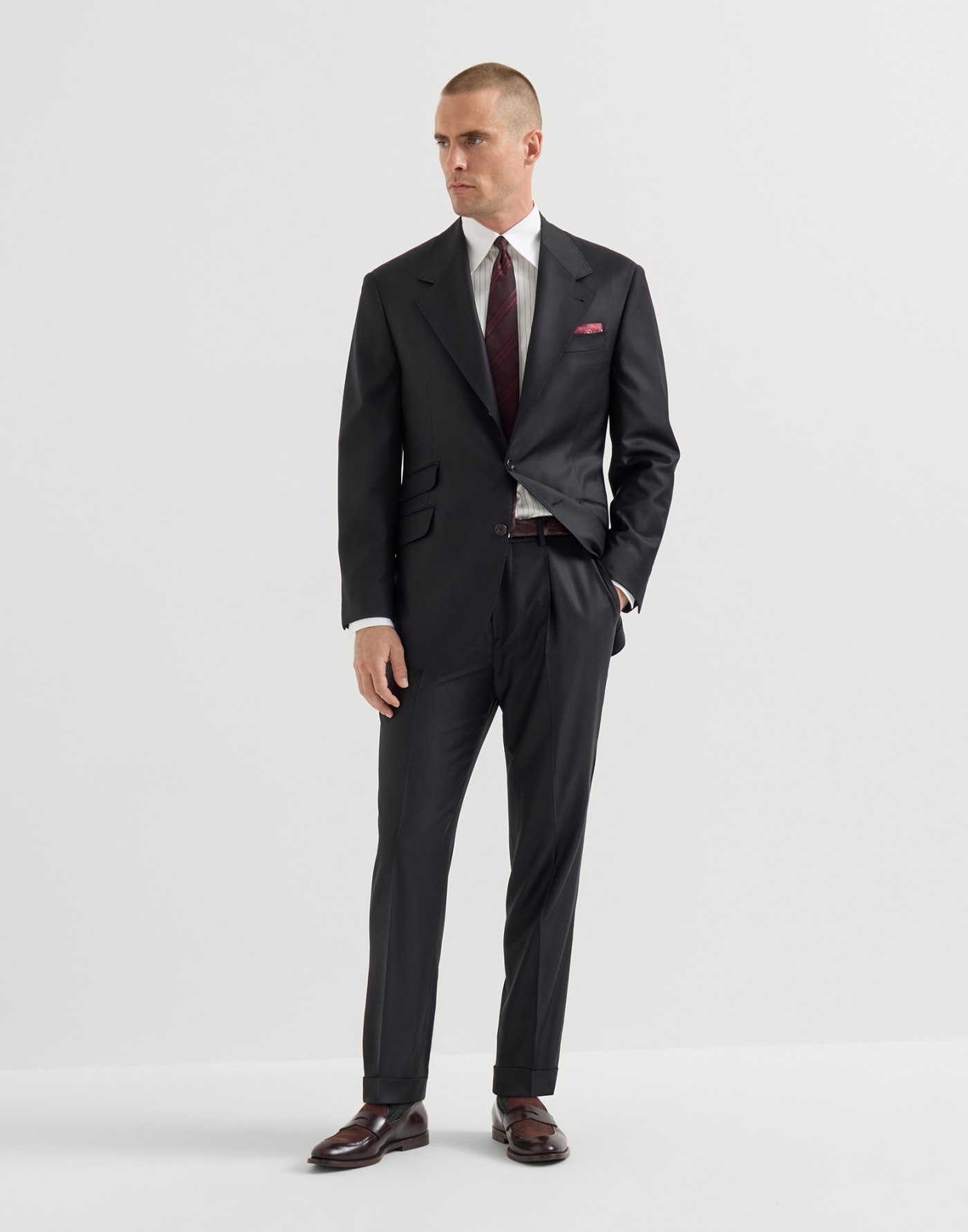 Four Season Trousers Black Man - Brunello Cucinelli