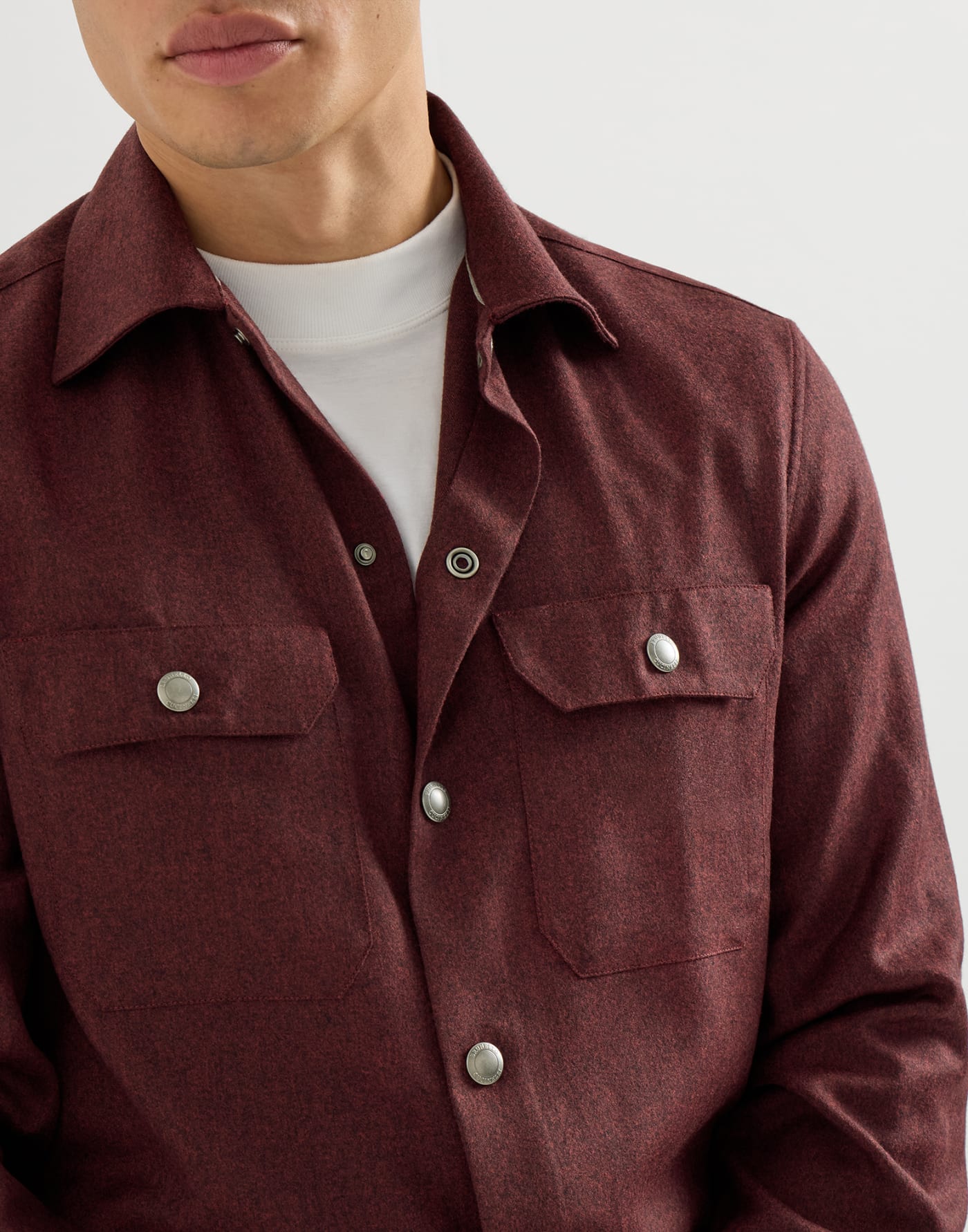 Overshirt with spread collar Lava Man - Brunello Cucinelli