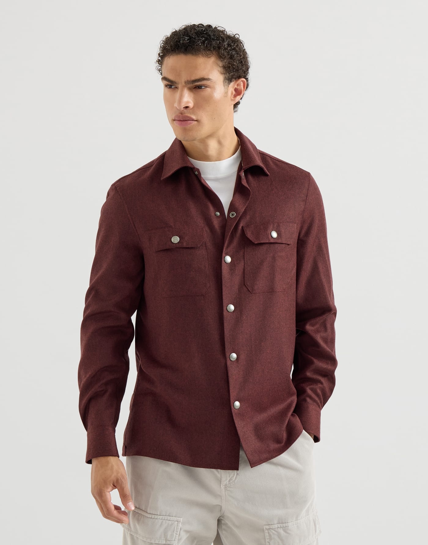 Overshirt with spread collar Lava Man - Brunello Cucinelli
