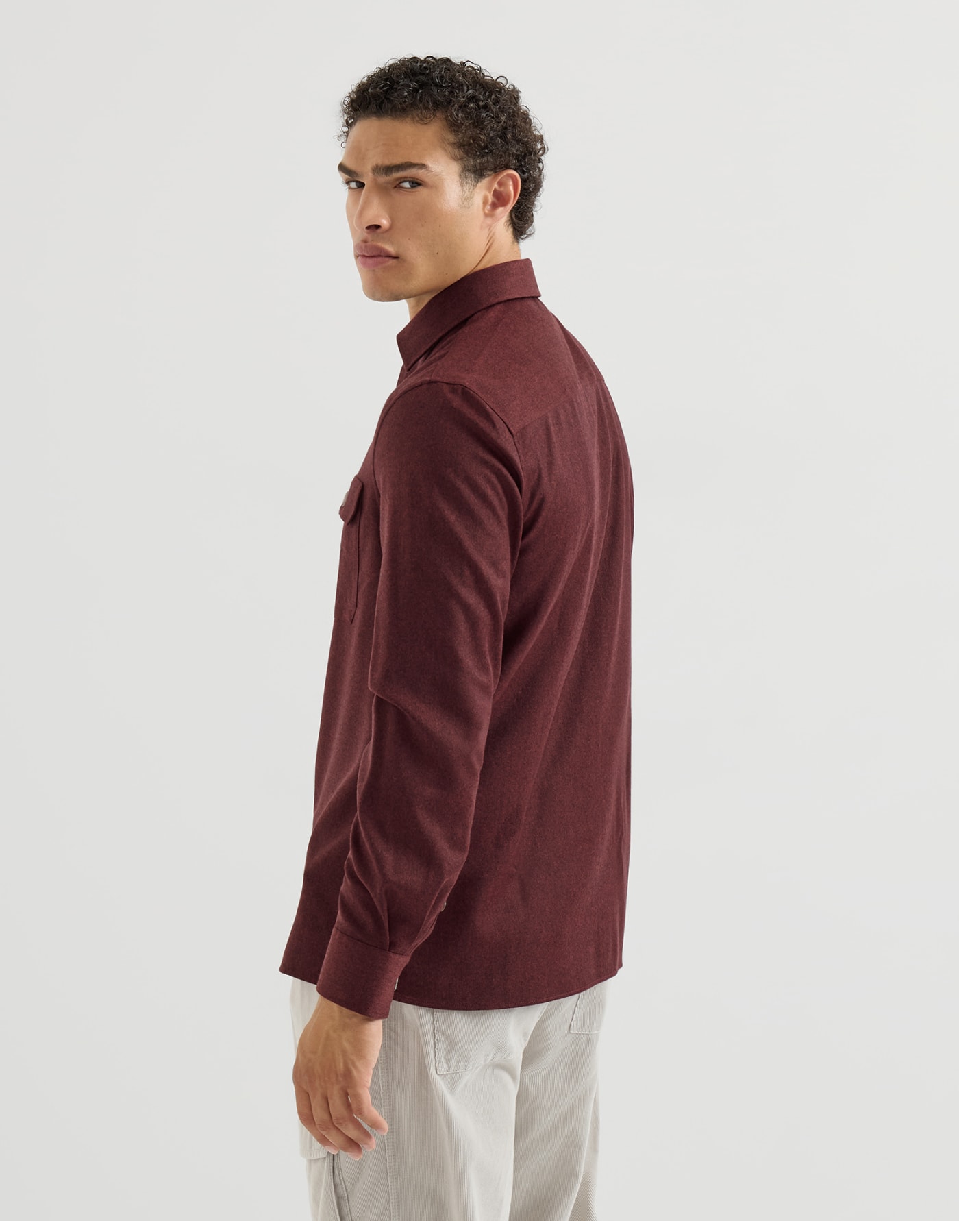 Overshirt with spread collar Lava Man - Brunello Cucinelli