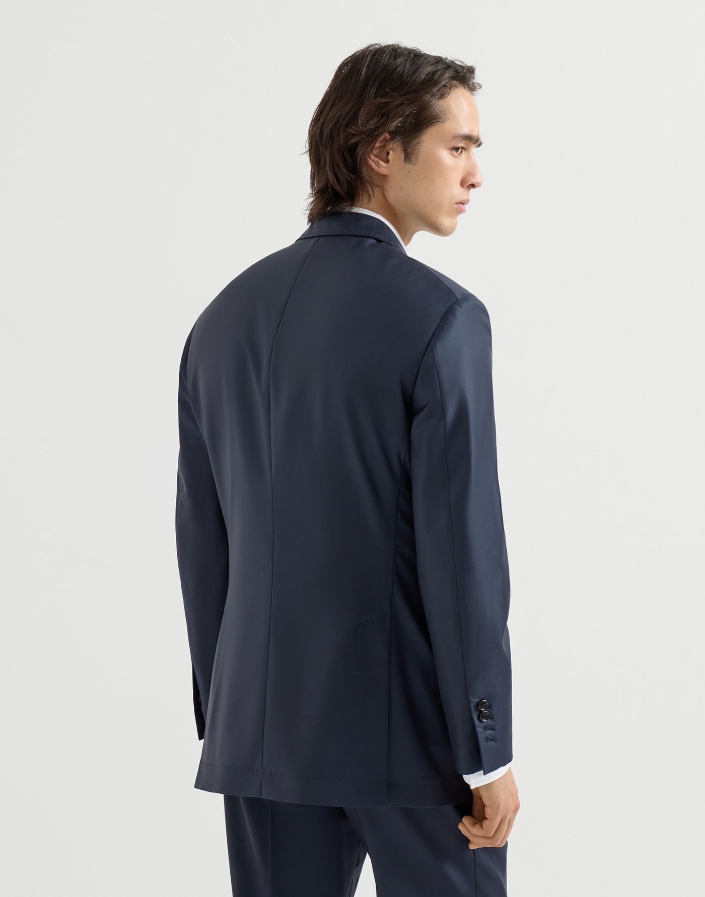 フォーシーズン バタヴィアツイルジャケット ネイビーブルー メンズ - Brunello Cucinelli