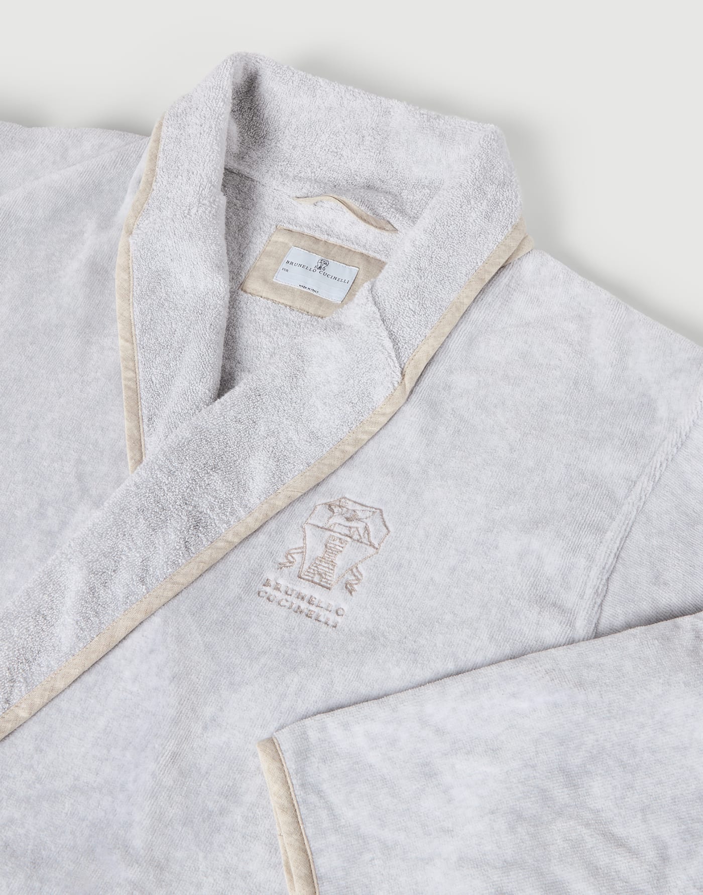 Accappatoio in spugna Grigio Chiaro Lifestyle - Brunello Cucinelli
