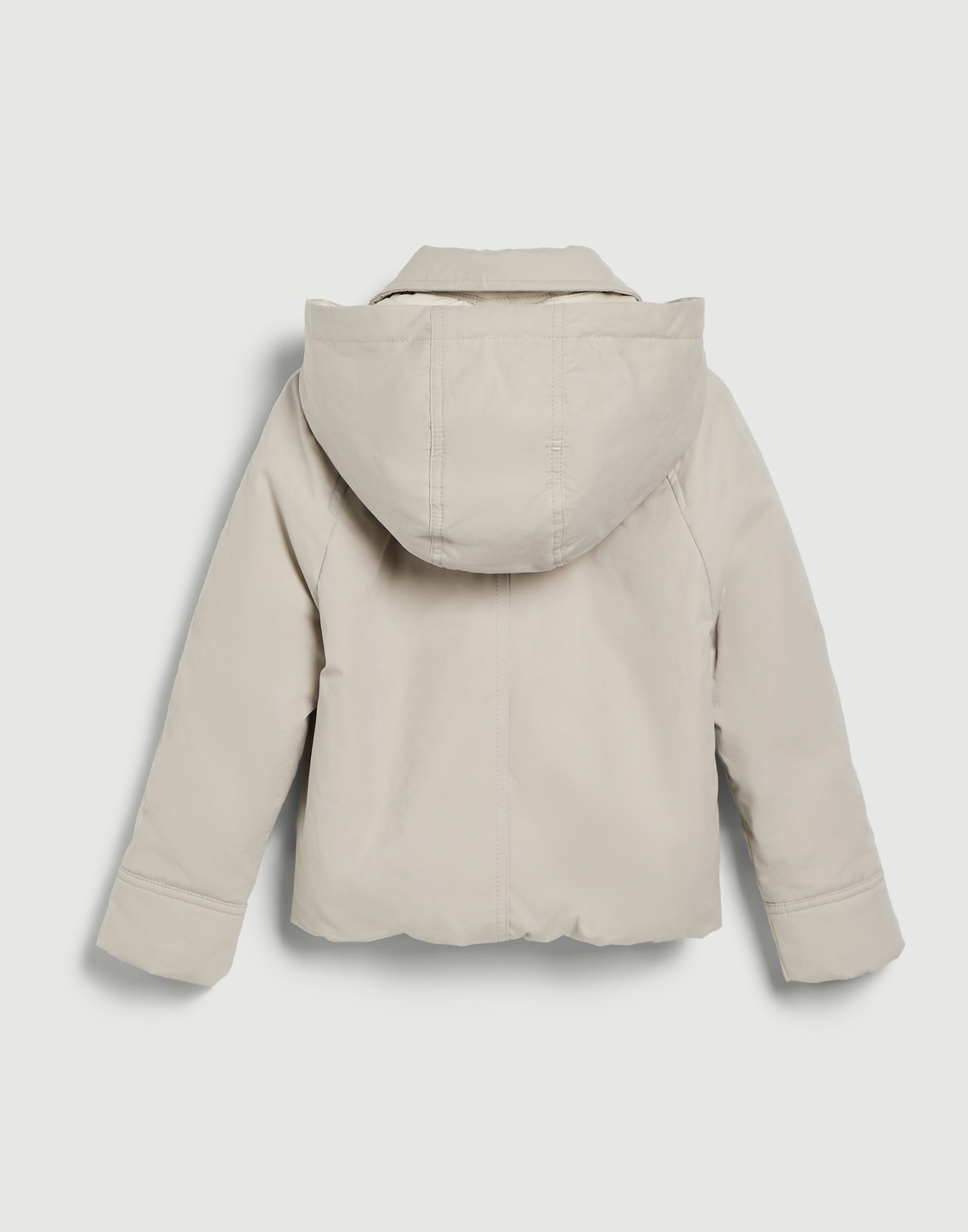 Techno cotton waxed canvas down jacket Sand Girls - Brunello Cucinelli