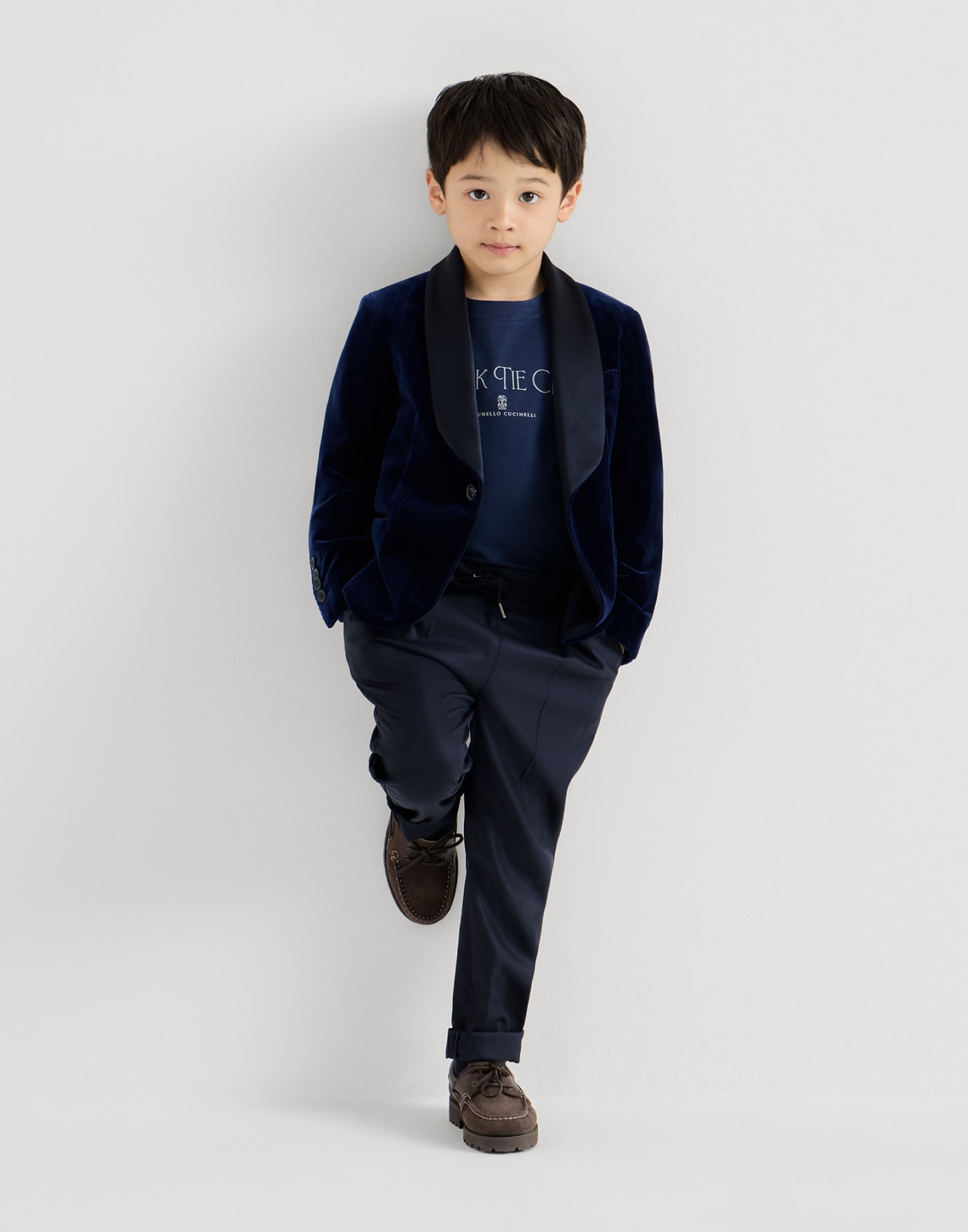 Cotton jersey T-shirt Blue Boys - Brunello Cucinelli