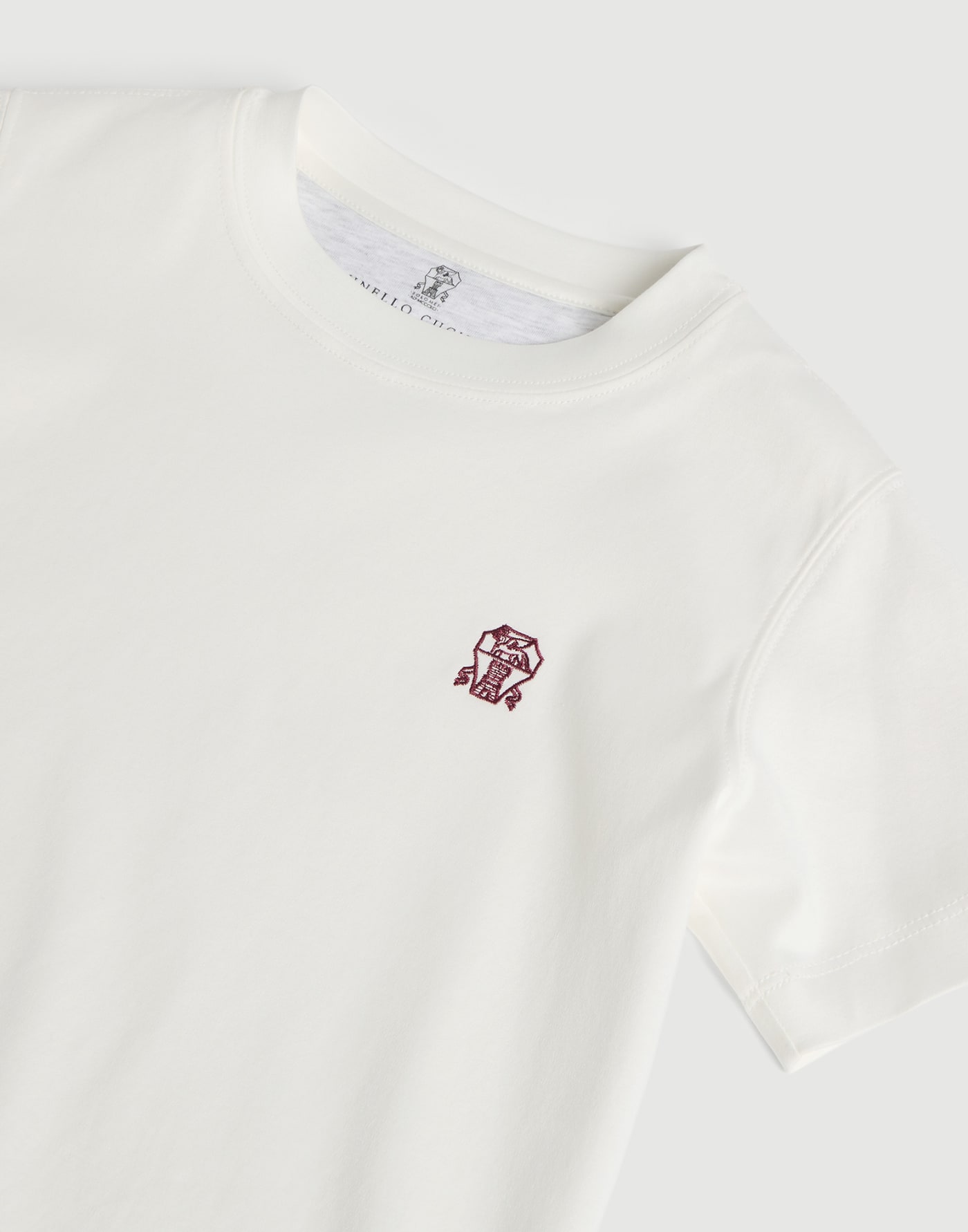 T-shirt in jersey con logo Off-White Bambino - Brunello Cucinelli
