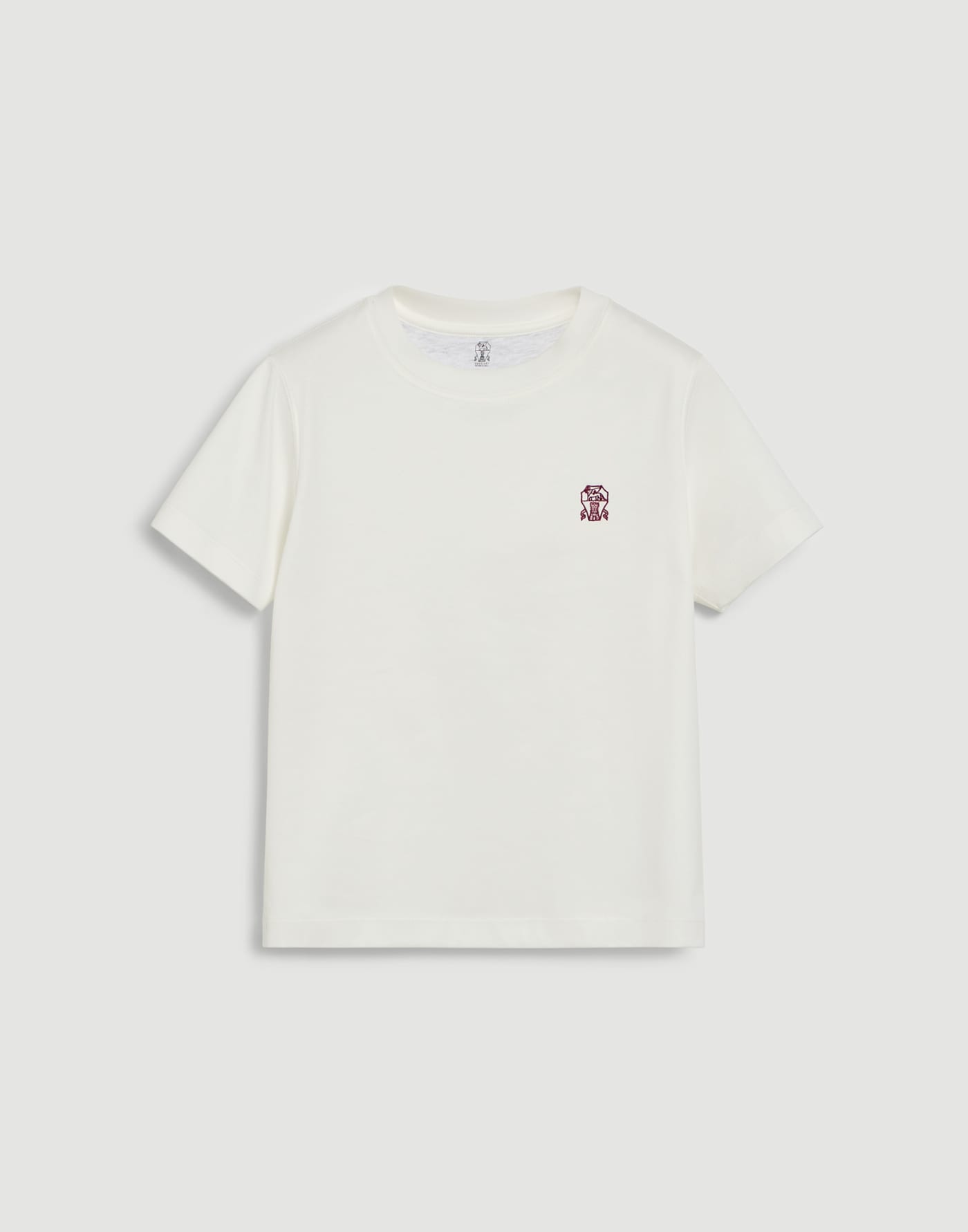 T-shirt in jersey con logo Off-White Bambino - Brunello Cucinelli