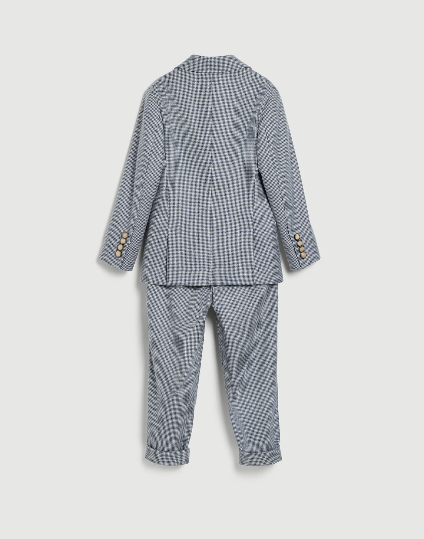 羊绒丝混纺西装套装 蔚蓝色 男童 - Brunello Cucinelli