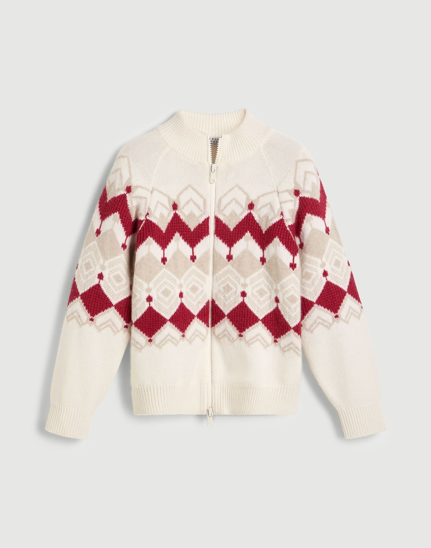 Cardigan in Jacquard mit Reißverschluss Panama Jungen - Brunello Cucinelli