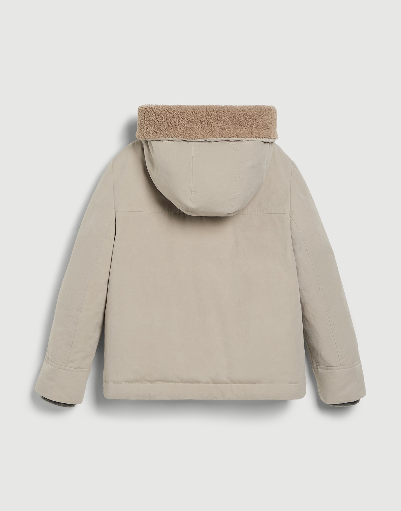Daunenparka aus Baumwollstoff Beige Jungen - Brunello Cucinelli