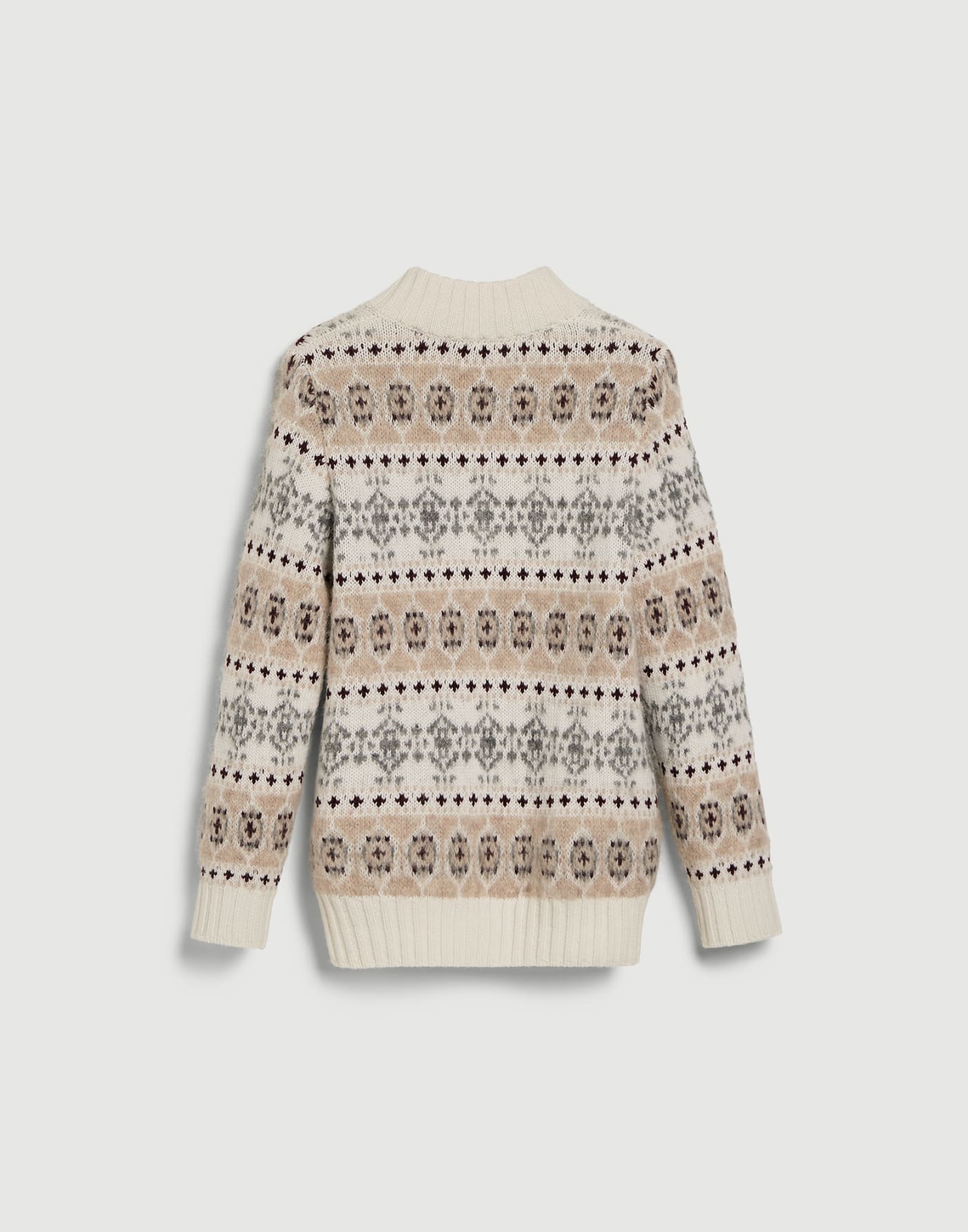 Cardigan in Jacquard aus Kaschmir Beige Jungen - Brunello Cucinelli