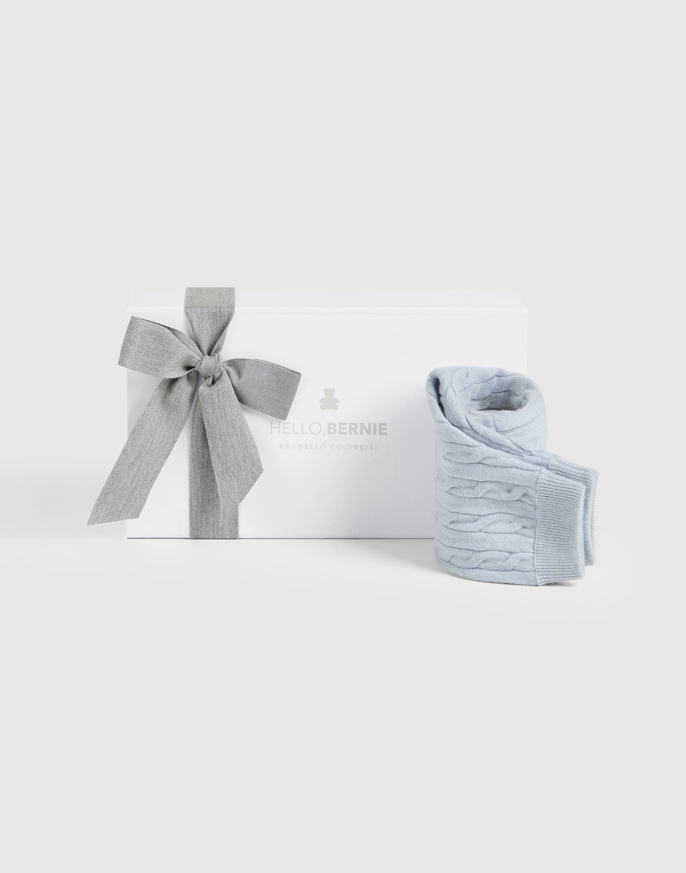 Baby Bernie麻花紋長褲 淺天藍 嬰幼兒 - Brunello Cucinelli
