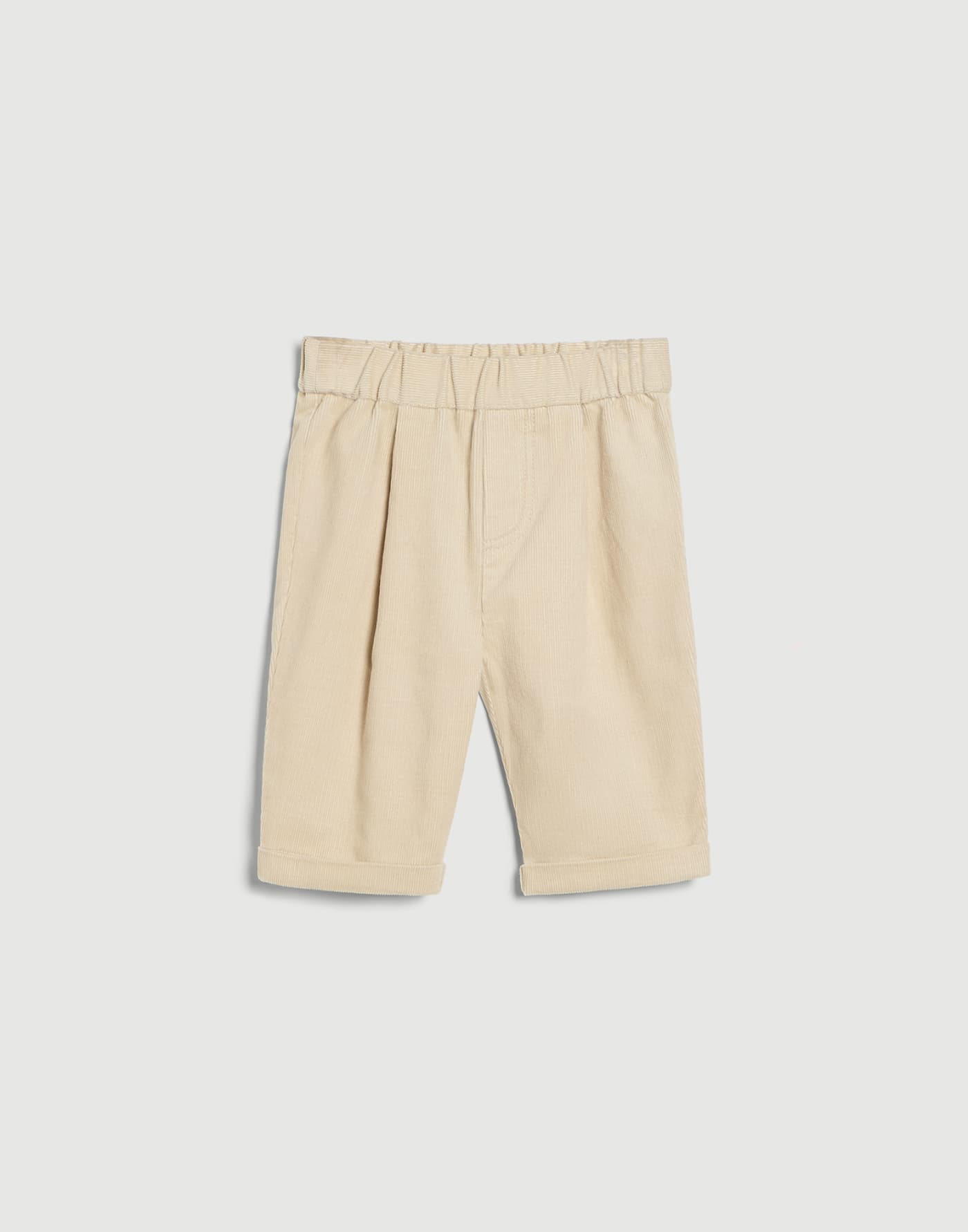 Pantalone Baby Bernie in velluto Beige Baby - Brunello Cucinelli