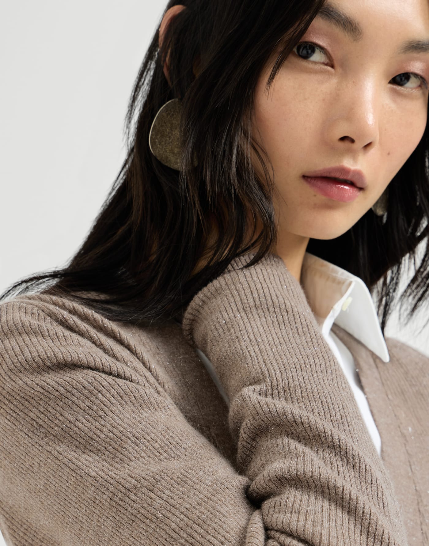 Sparkling cashmere cardigan Rope Woman - Brunello Cucinelli