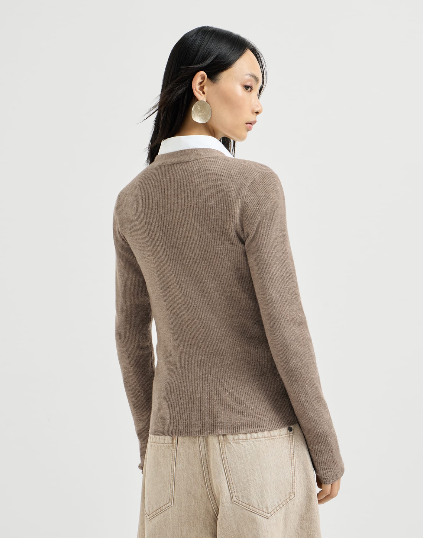 Sparkling cashmere cardigan Rope Woman - Brunello Cucinelli